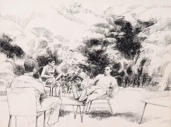 Conversation in a Garden