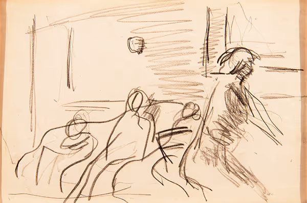 Sketch for "The Piano Player"