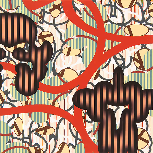 Pink Ground and Two Figures