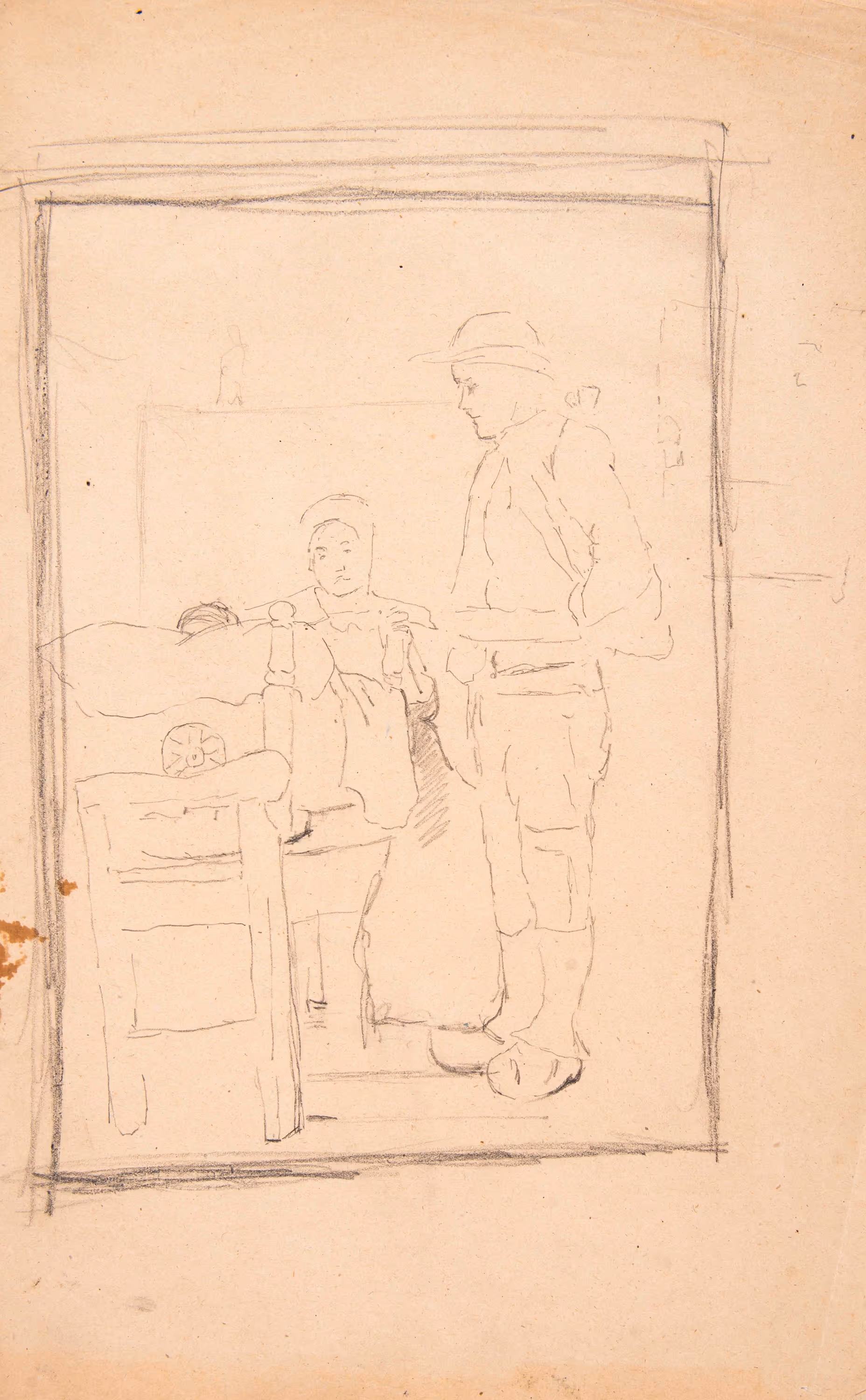 Study of Two Bretons Around a Sick Bed