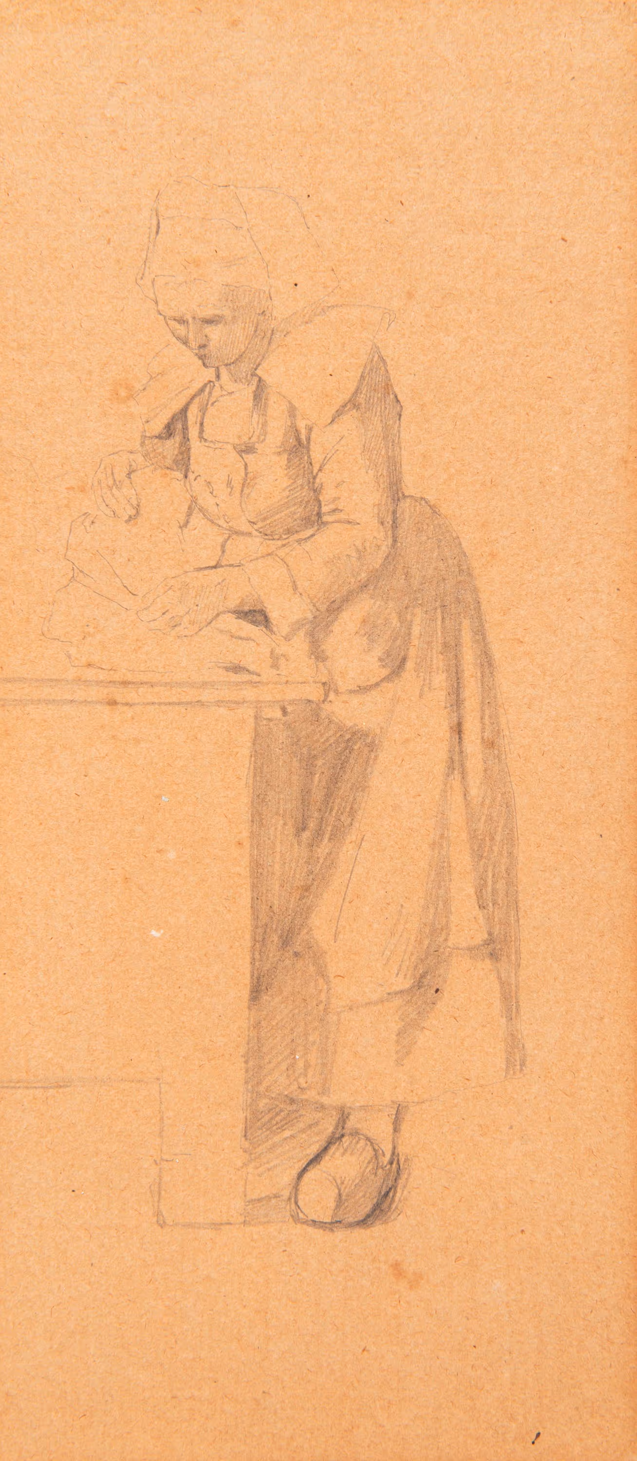 Study of a Breton Woman Packing a Loaf of Bread for “In Hoc Signo Vinces”