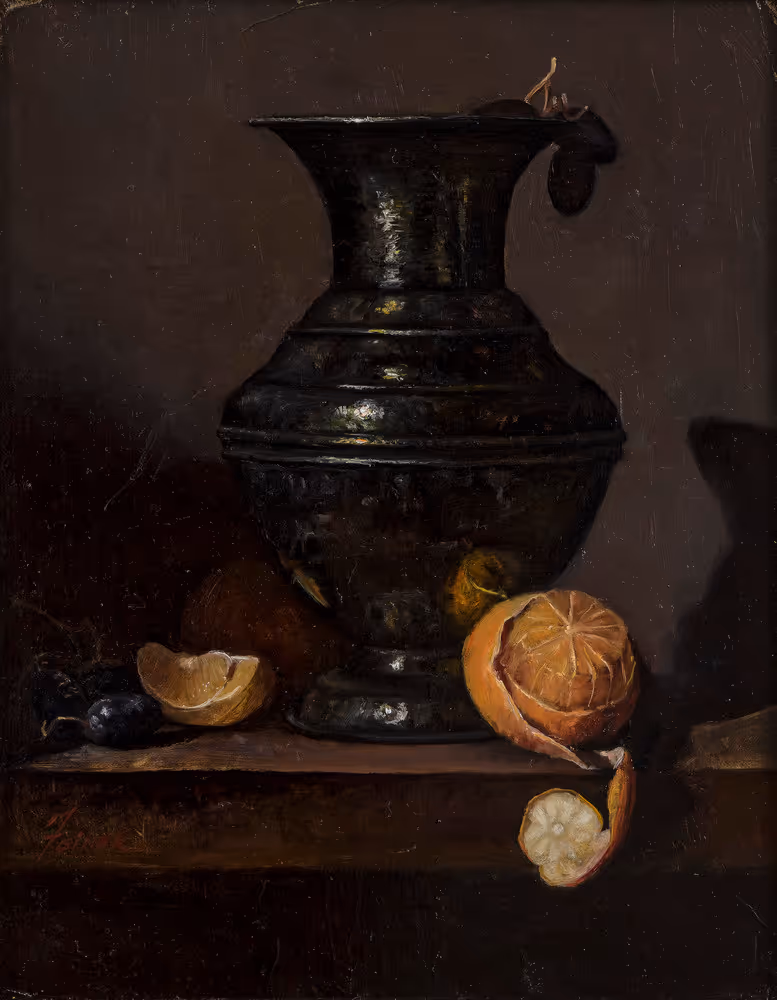 Still Life with Vase and Oranges