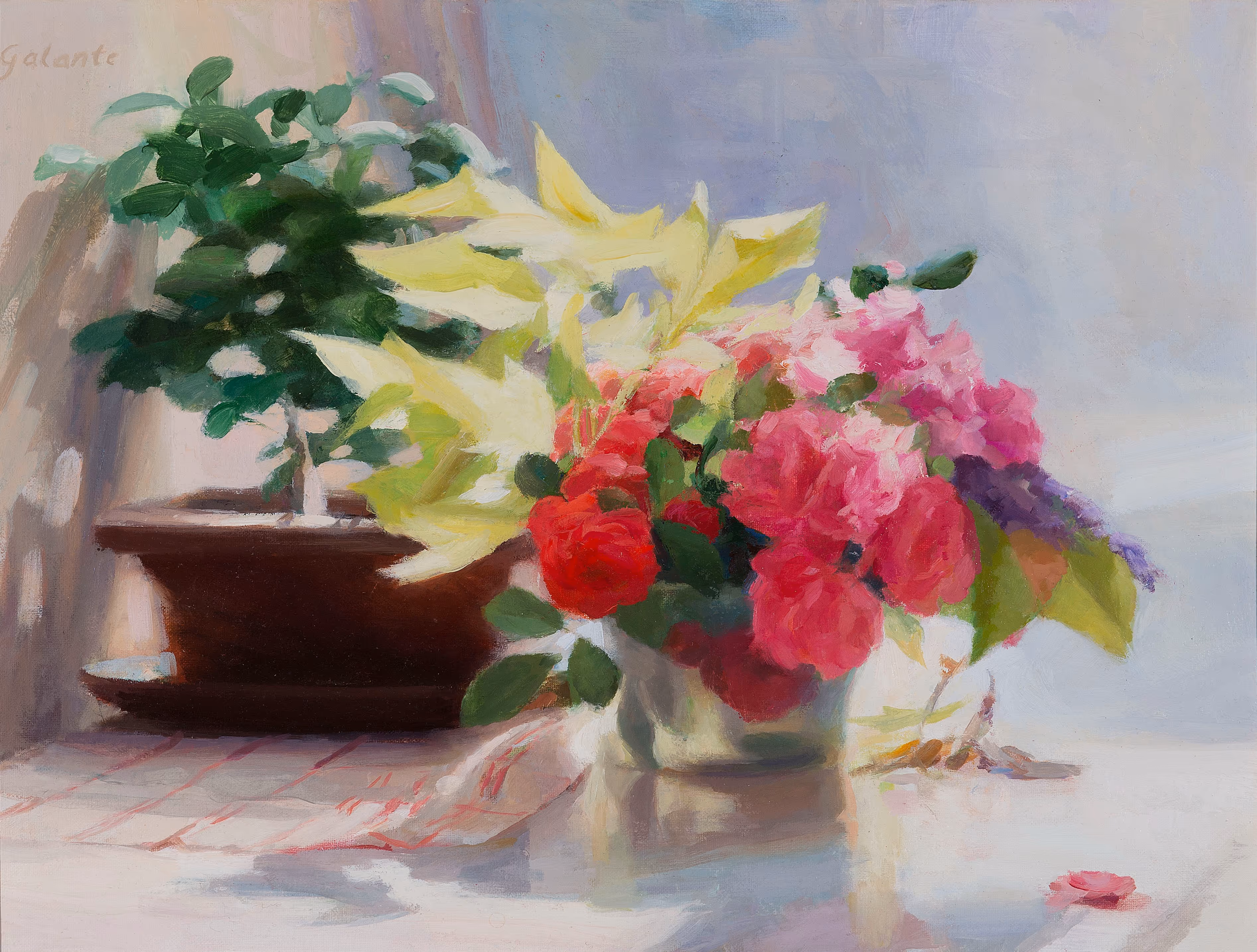 Roses with Potato Vine