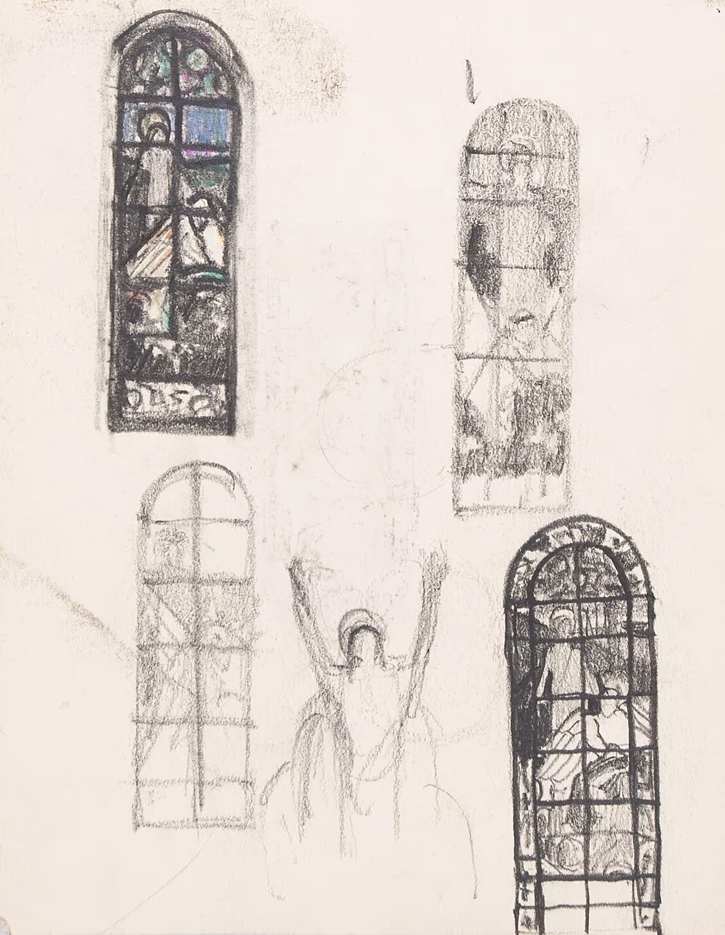 Studies for a "Resurrection" stained glass window