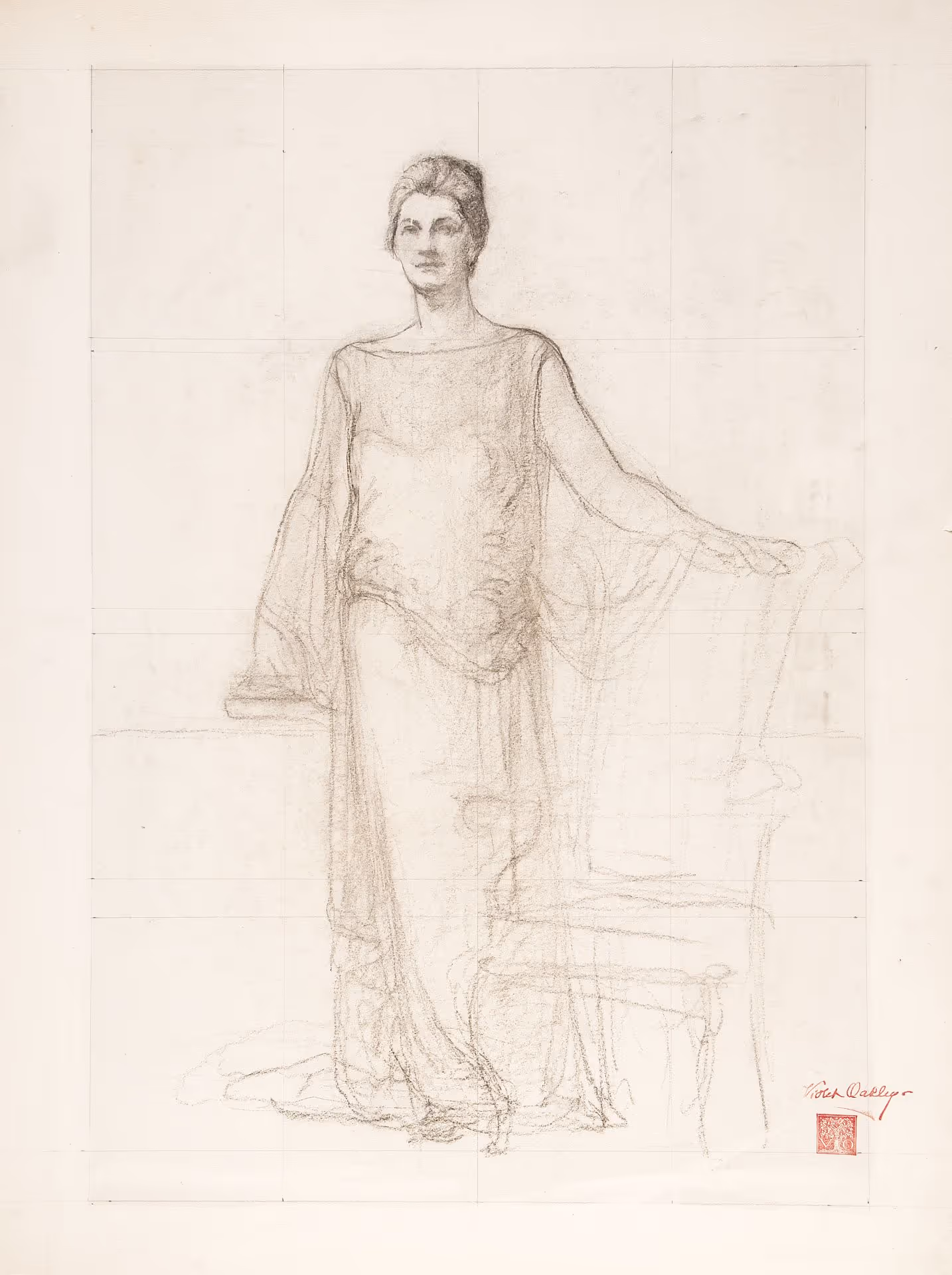 Portrait study of Gertrude Houston Woodward