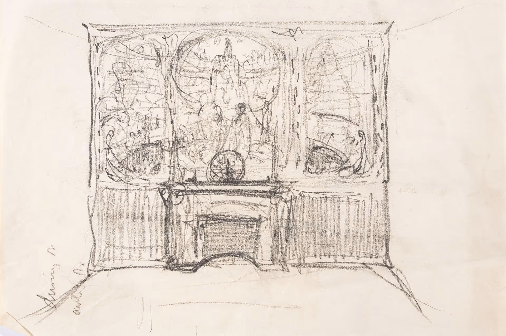 Composition sketch for an unidentified altarpiece