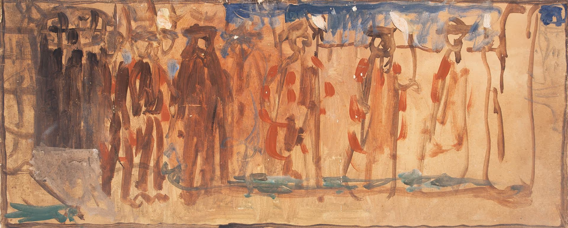 Composition sketch for the mural series The Founding of the State of Liberty Spiritual, Governor's Reception Room, Pennsylvania State Capitol