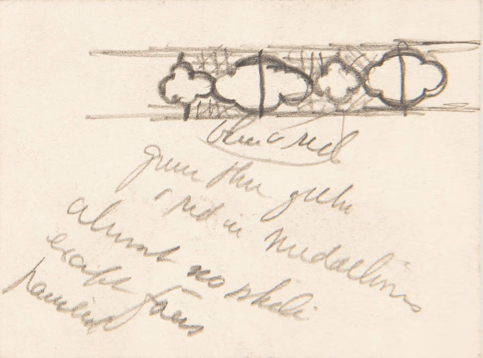 Detail sketch for an unidentified stained glass window