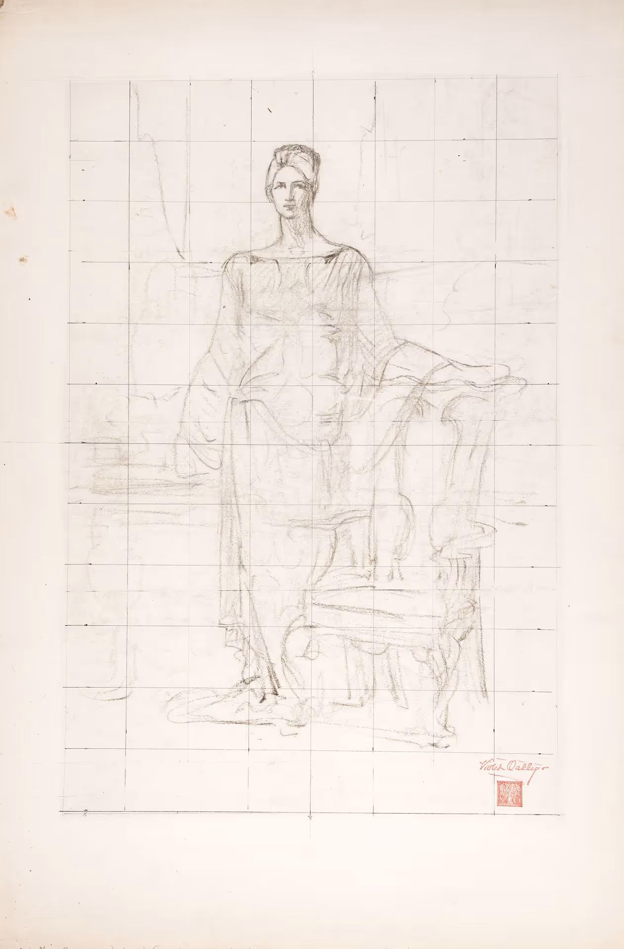 Portrait study of Gertrude Houston Woodward