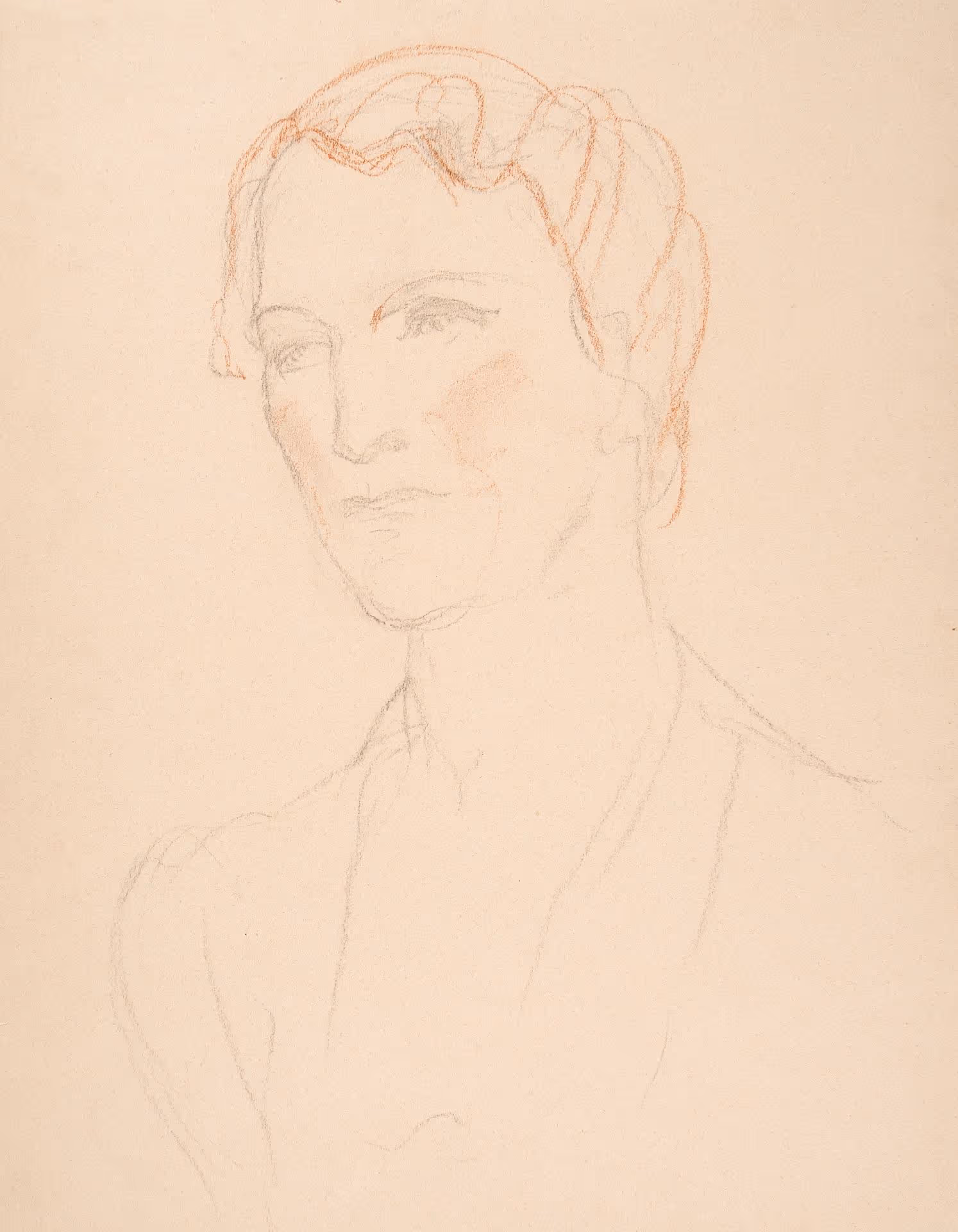Bust portrait study of unidentified woman