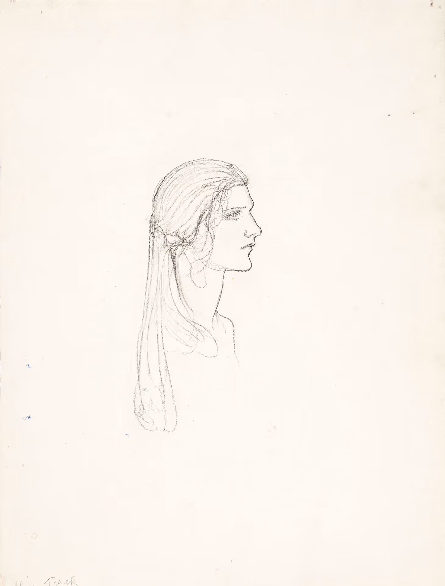 Portrait head study of Alice Trask (née Alice Earles Nicholson Coates)