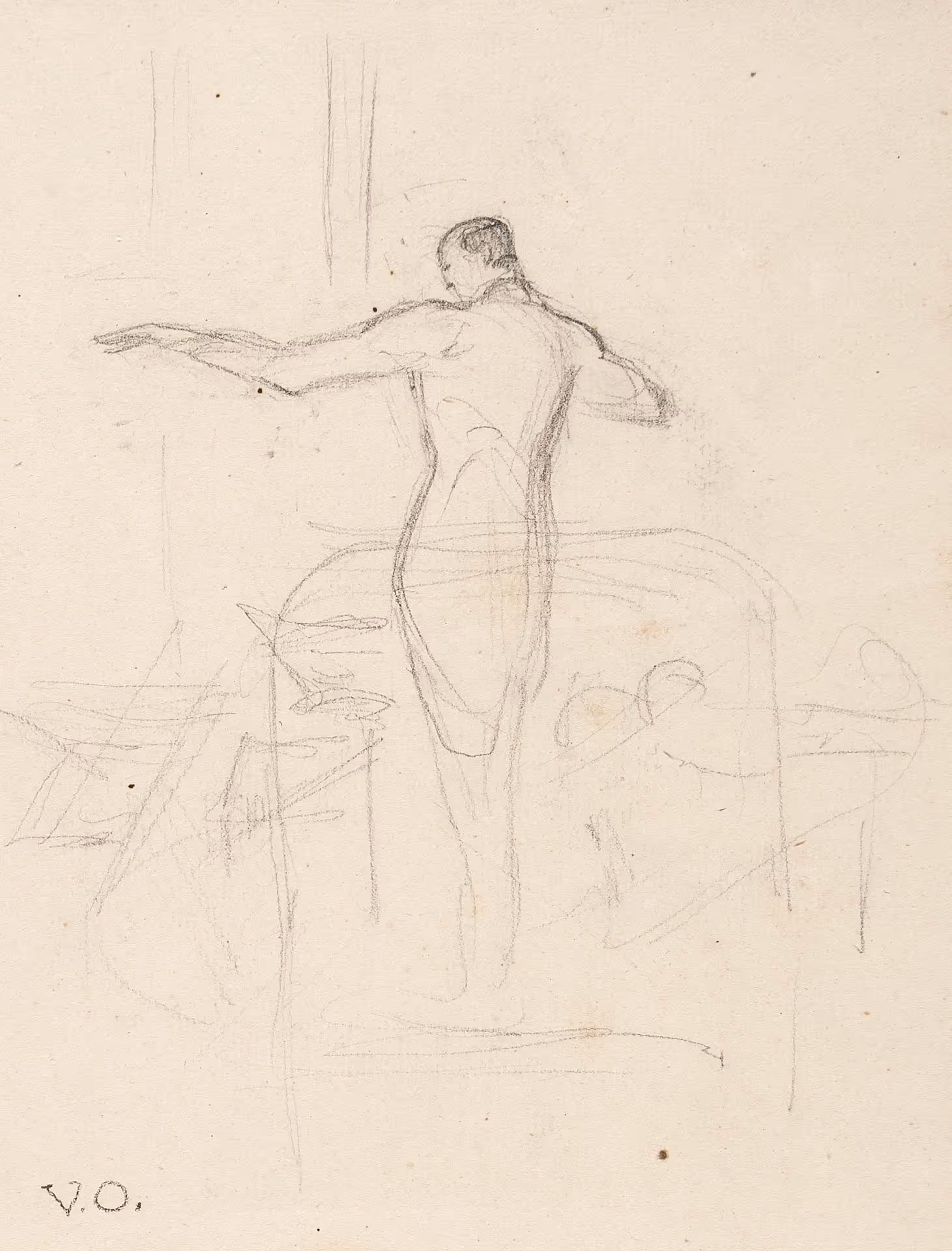 Portrait study of Vittorio Gui, conductor of Florentine orchestra