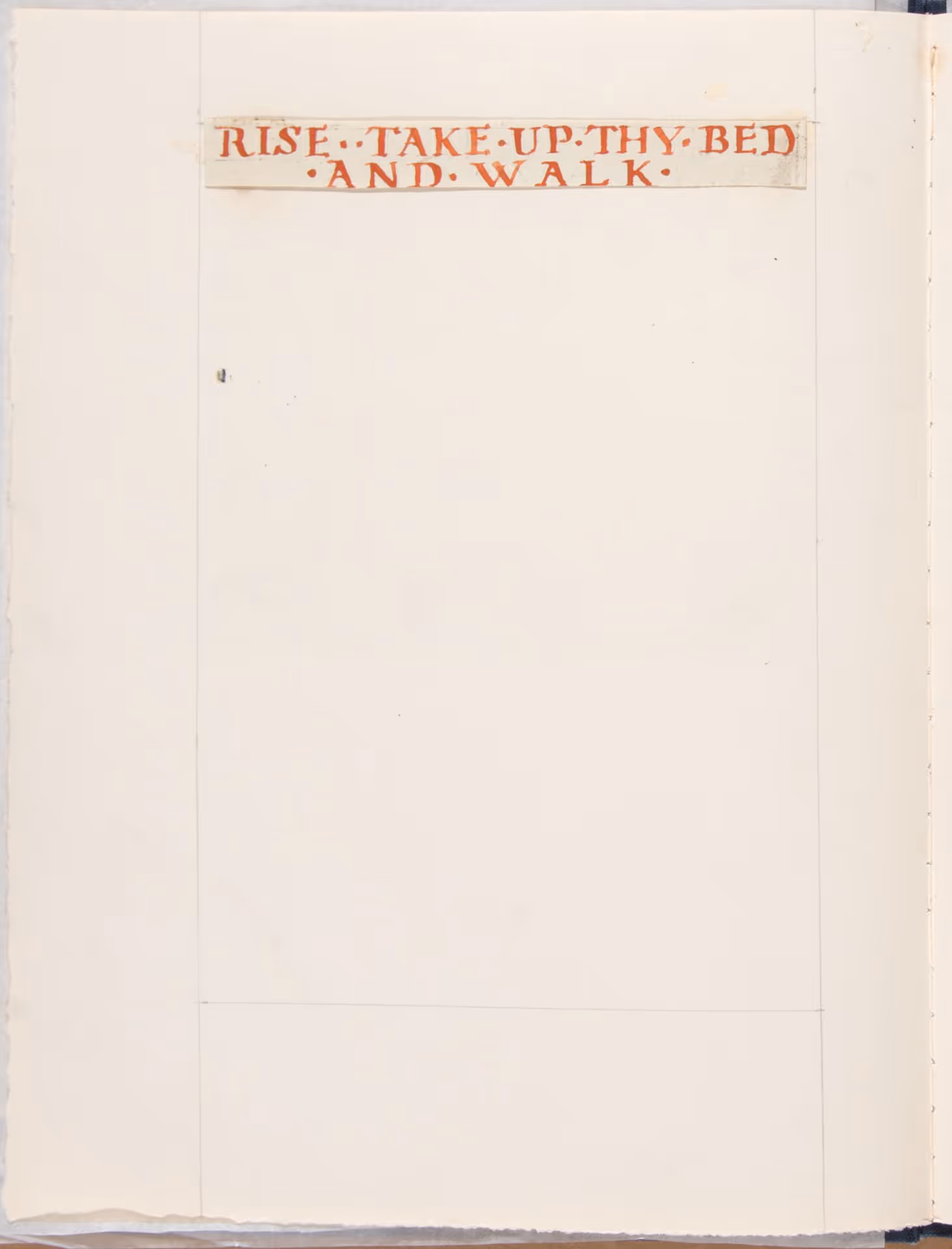 Mock-up of Page [9] Rise…take up [caption] for Appointed to be Read in Churches (Mock-up for a special edition, unpublished book) [Cogslea Studio, undated]