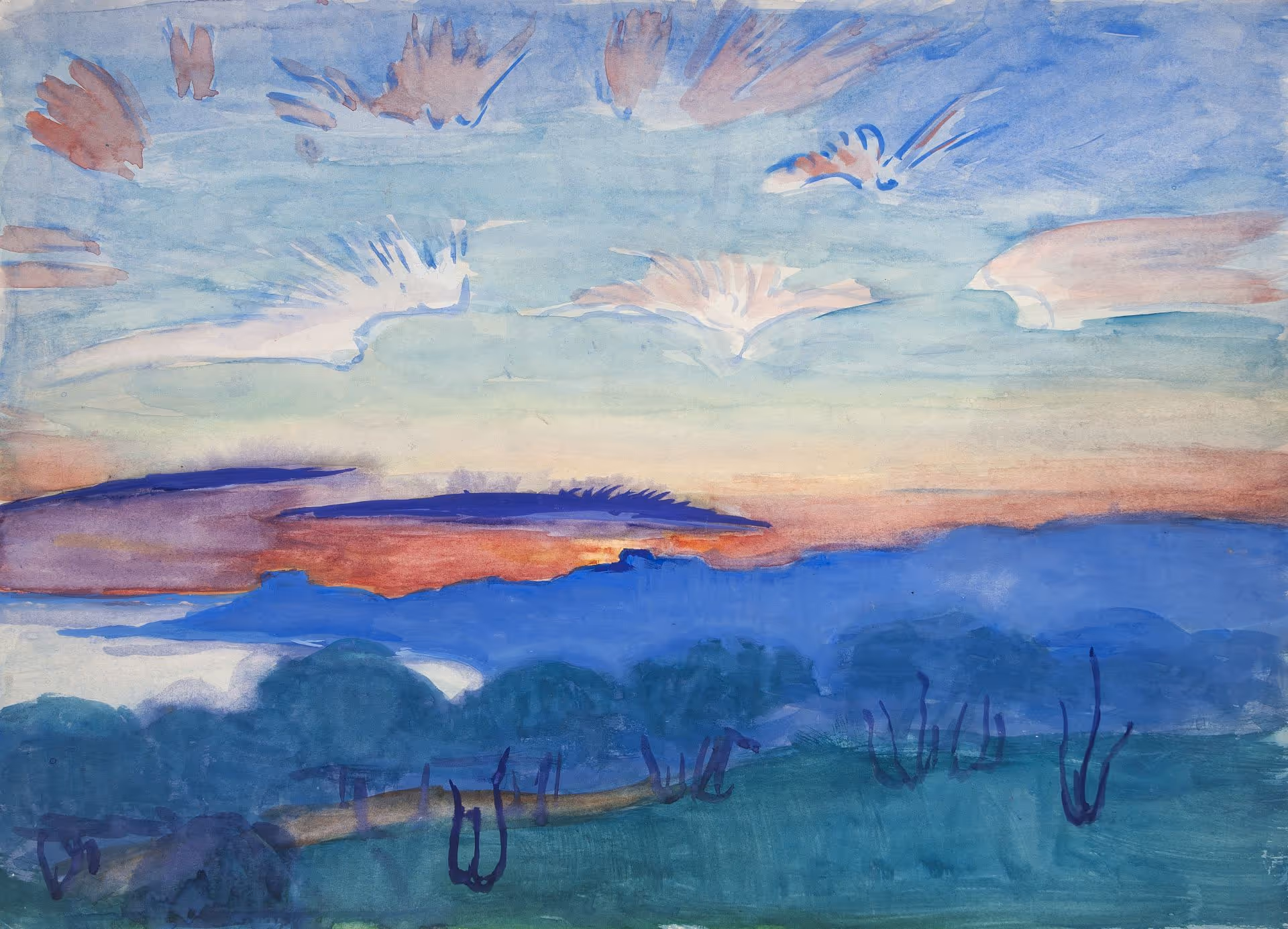 Study of "Bird Clouds" over Lake George