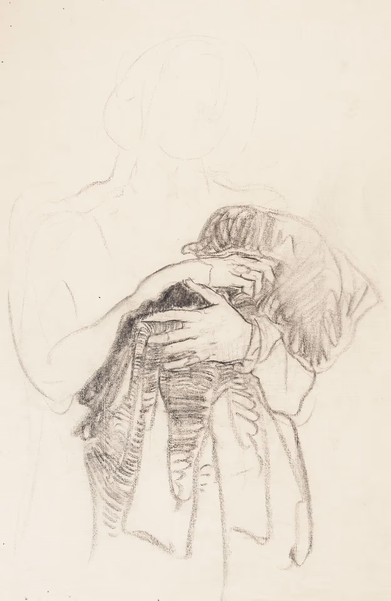 Study of woman holding cat