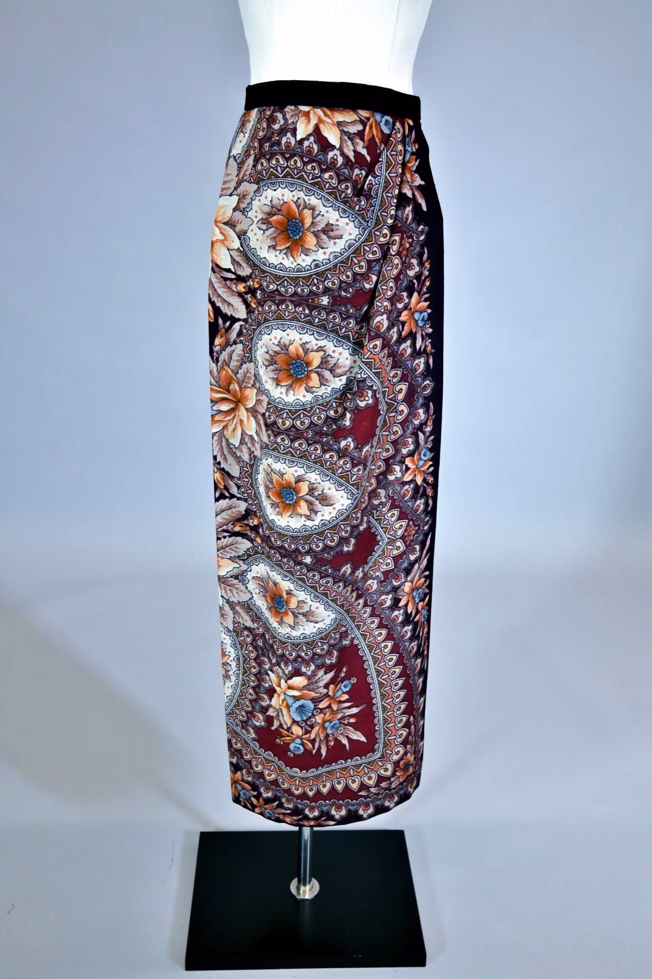 Floral pattern cotton skirt