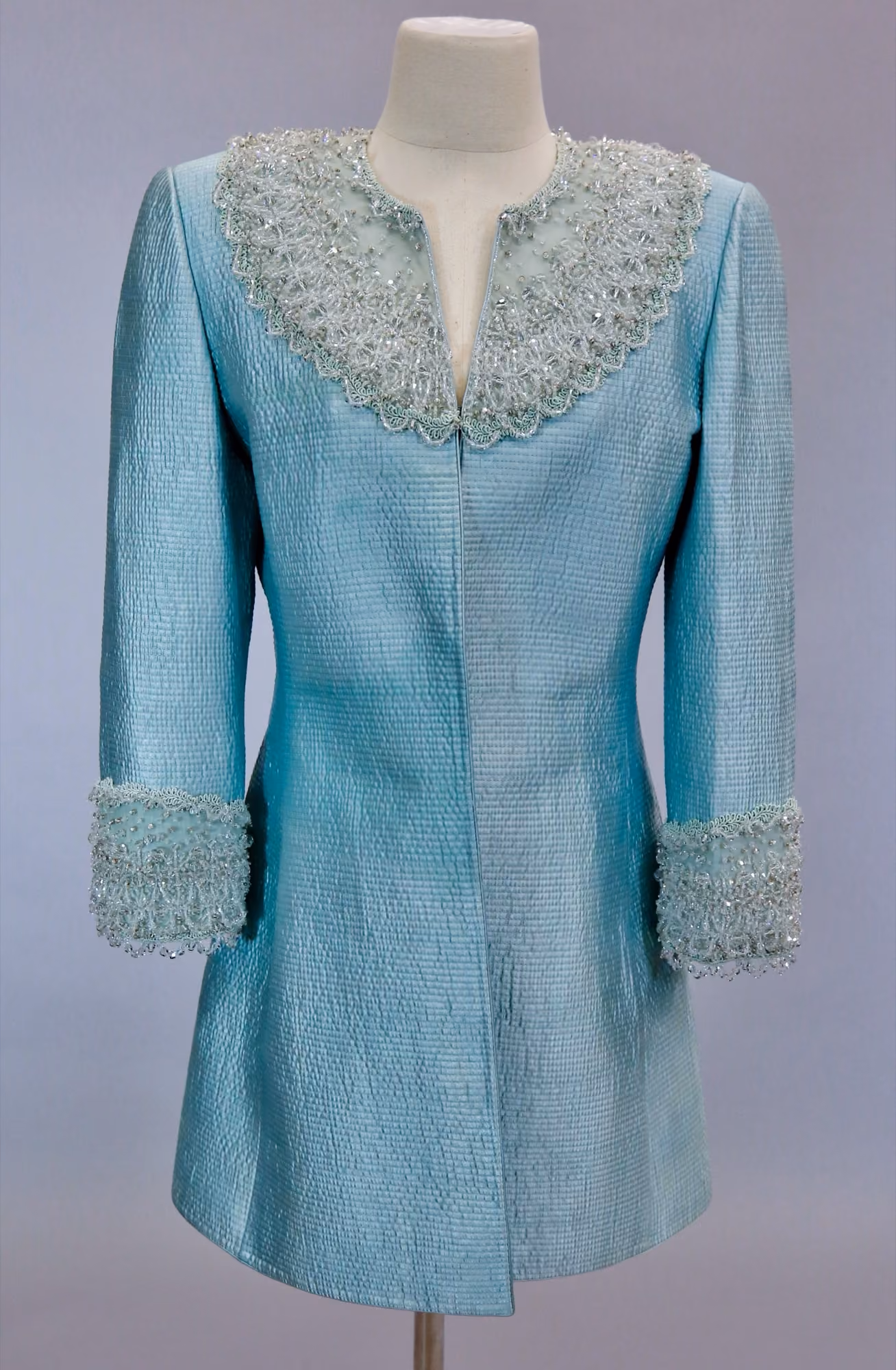 Blue quilted jacket