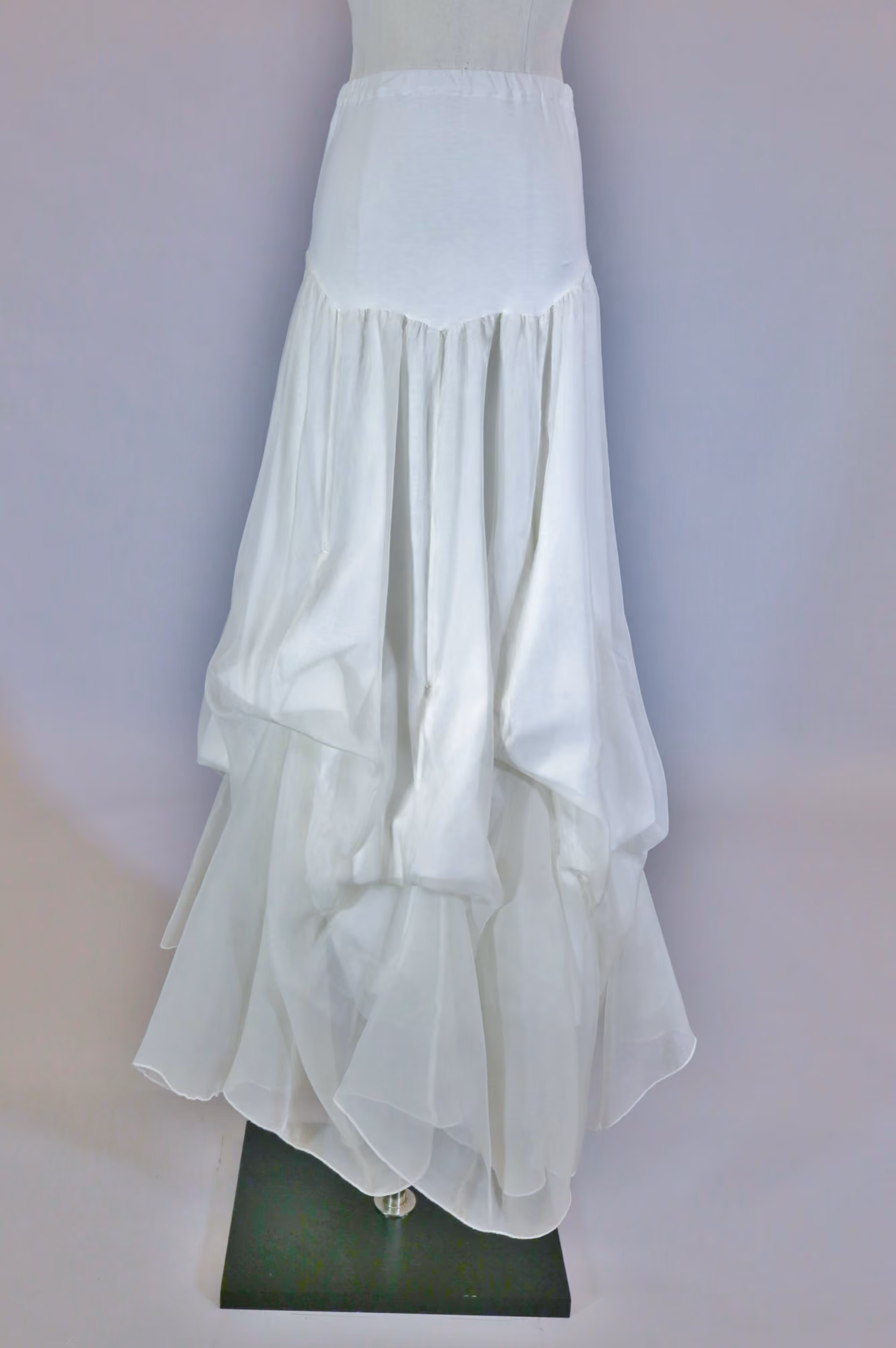 White drop waist skirt