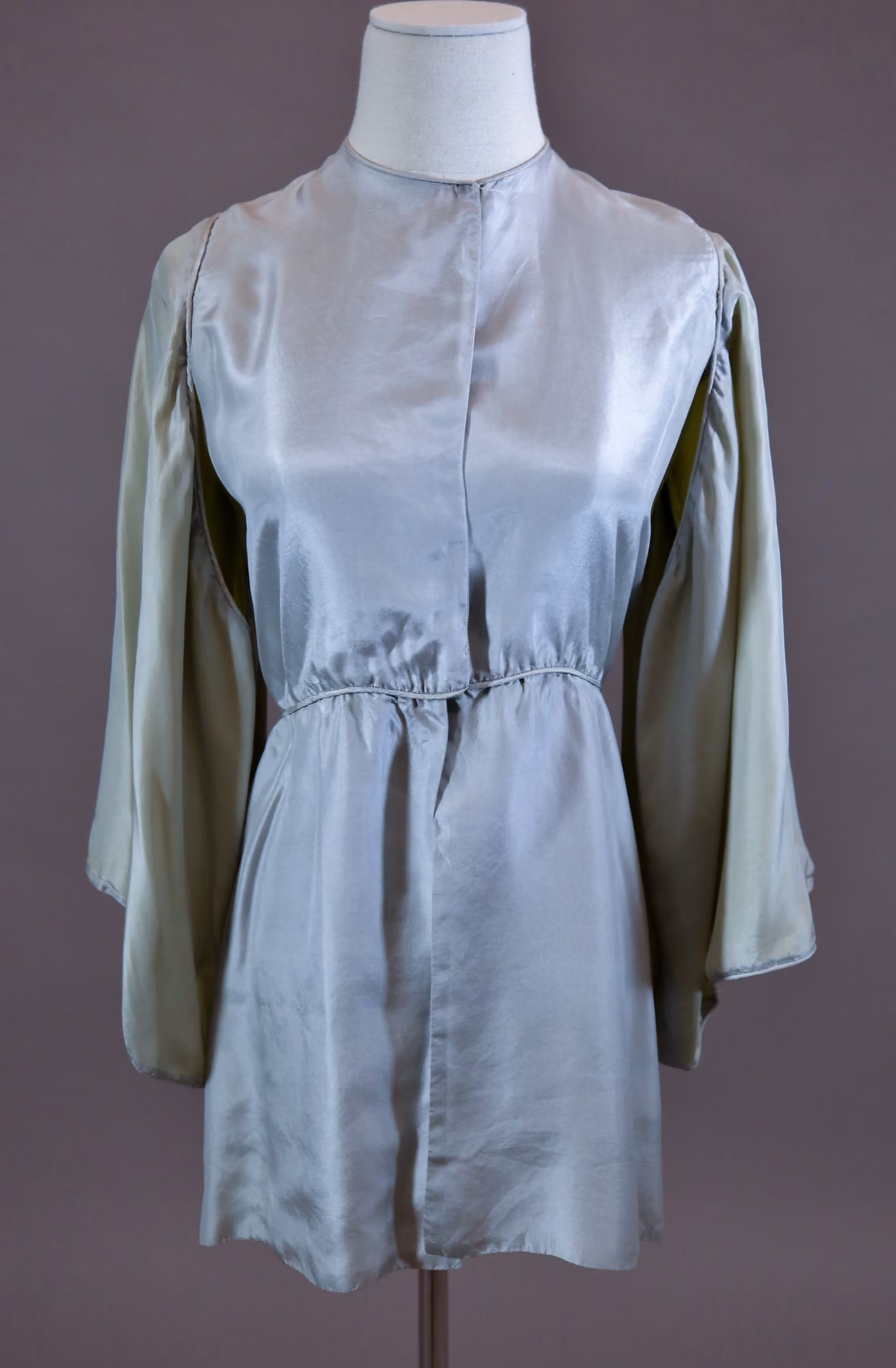 Grey silk top