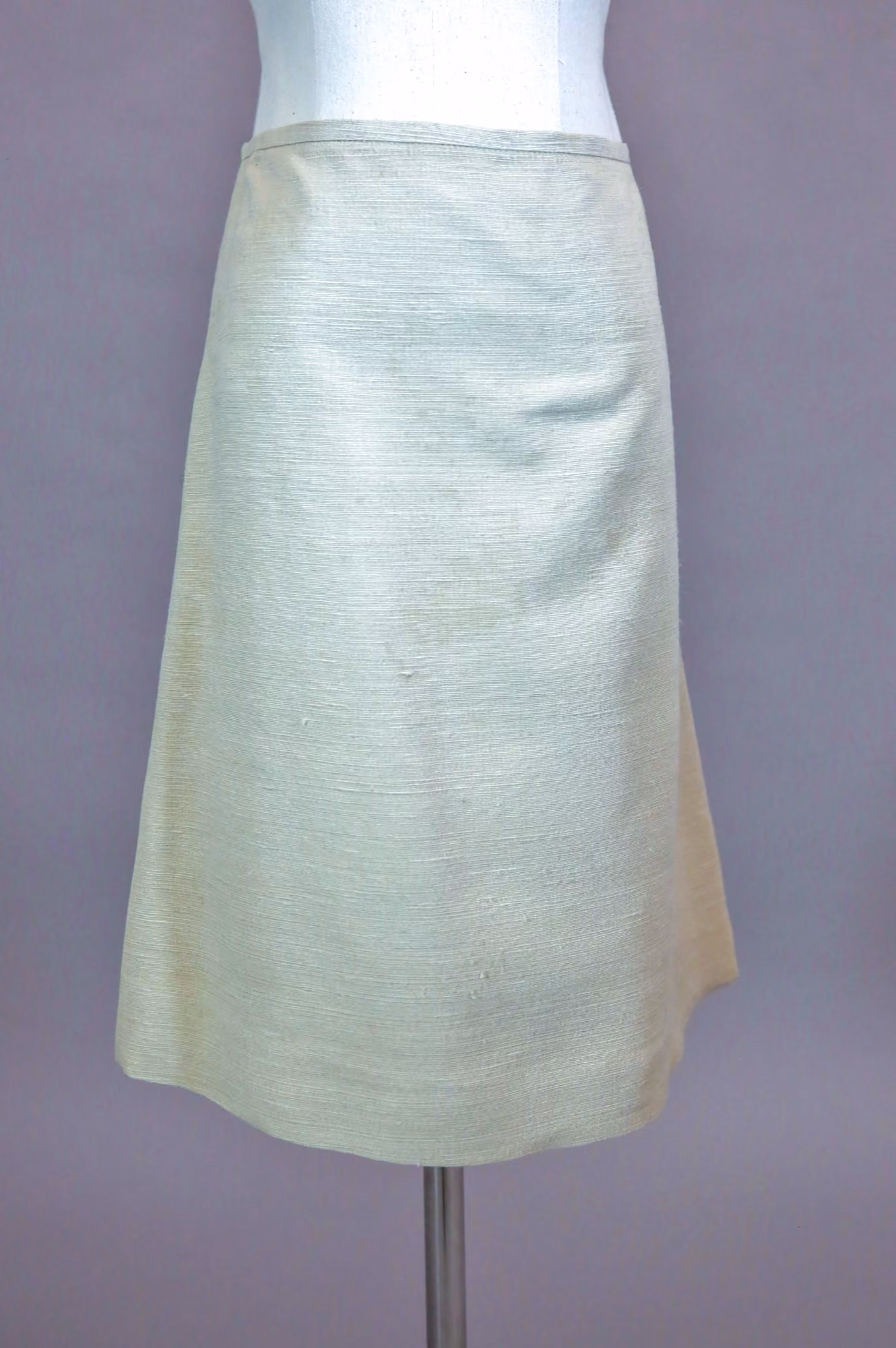Beige silk skirt