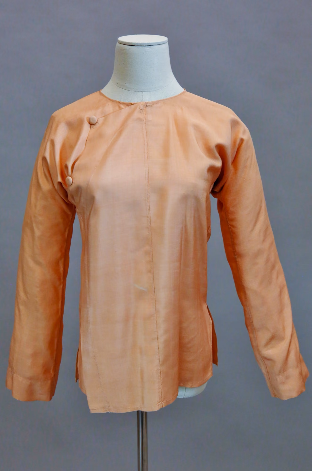 Orange silk top