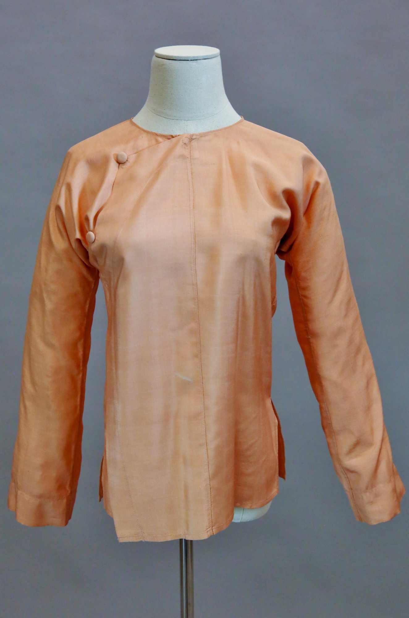 Orange silk top