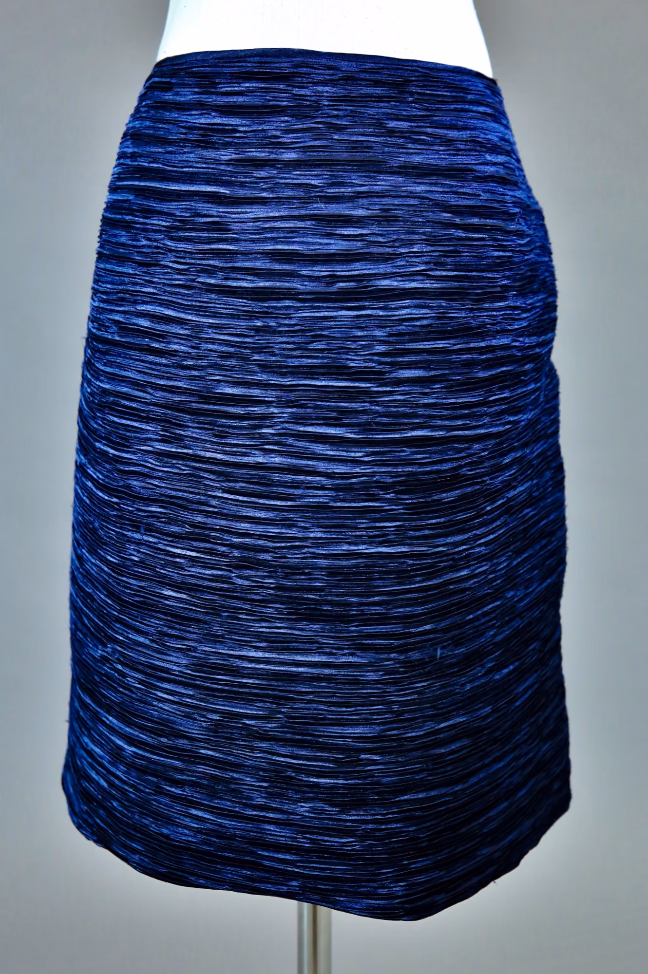Navy pleated skirt