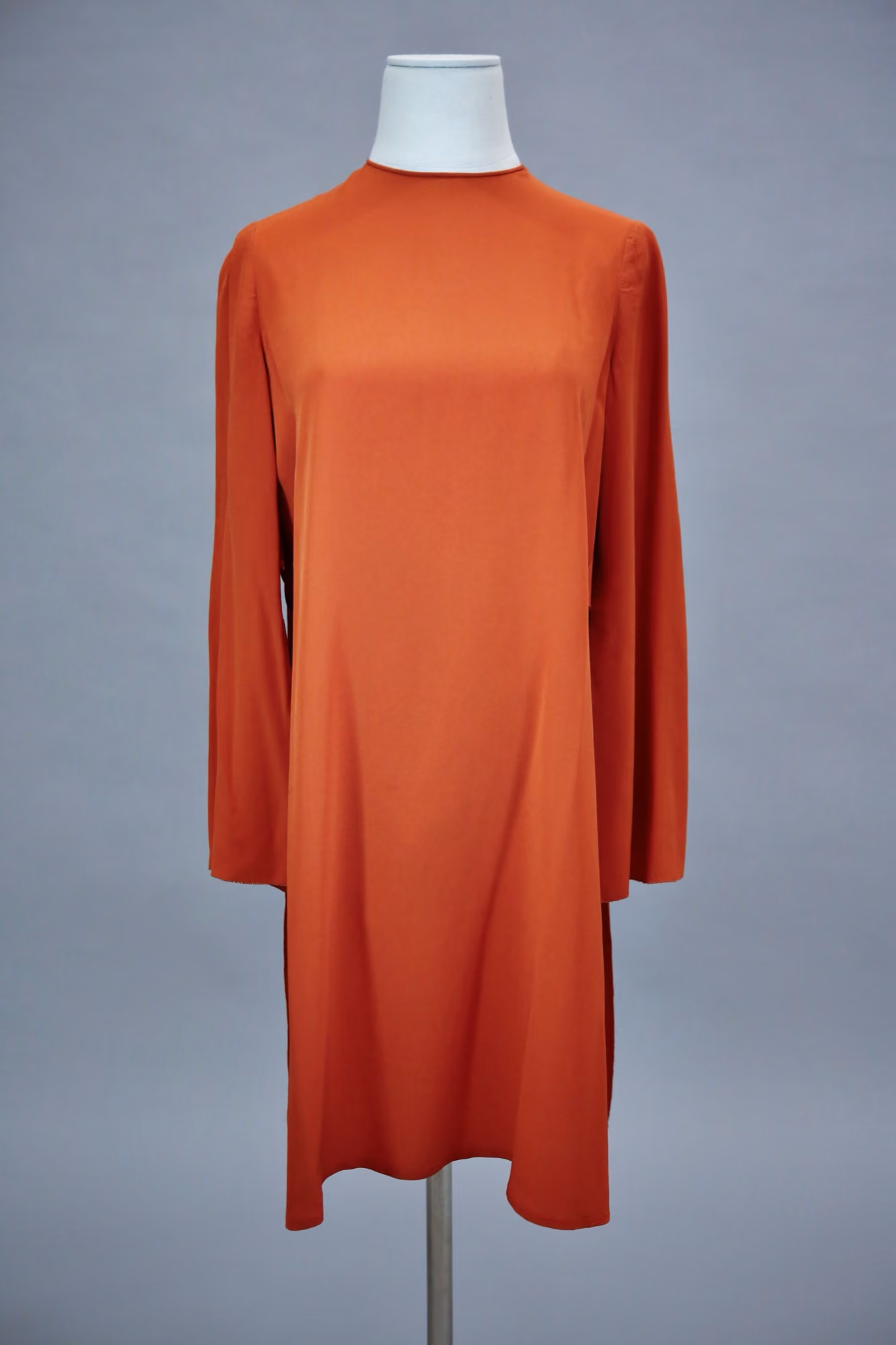 Orange silk panel tunic