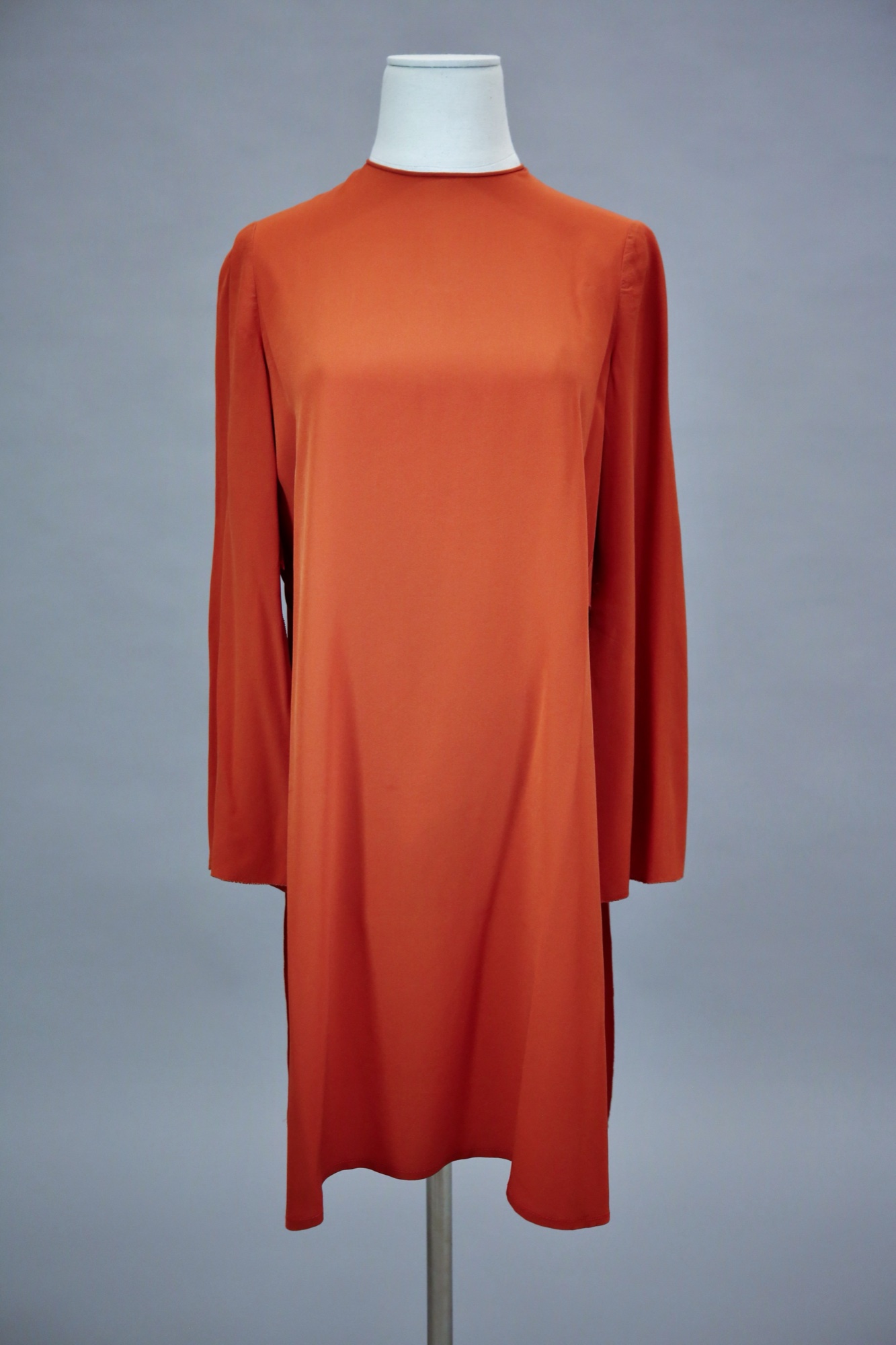 Orange silk panel tunic