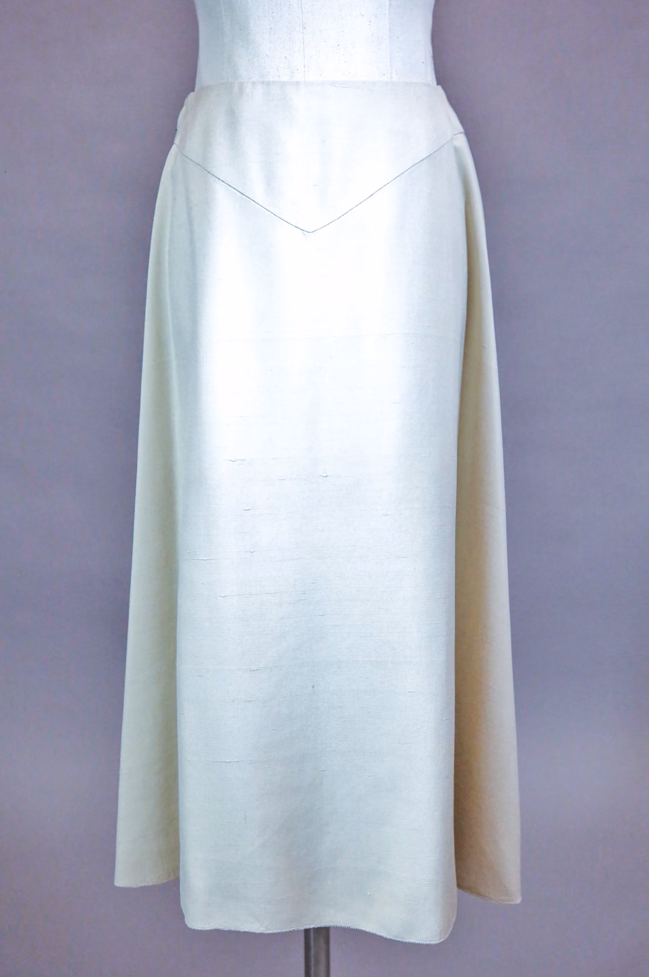 White silk skirt