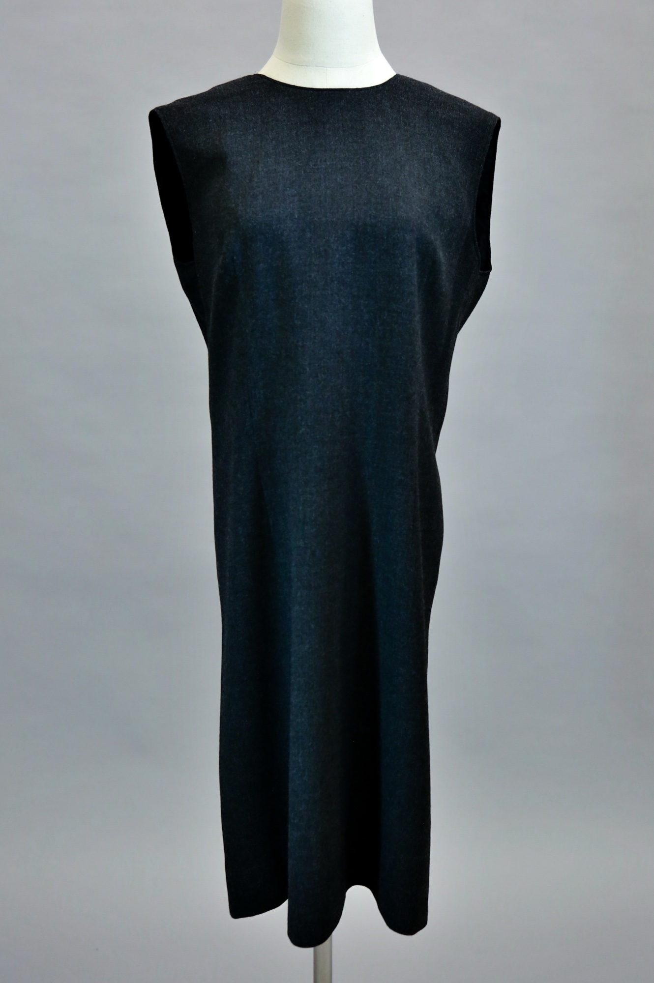Grey wool cocktail dress