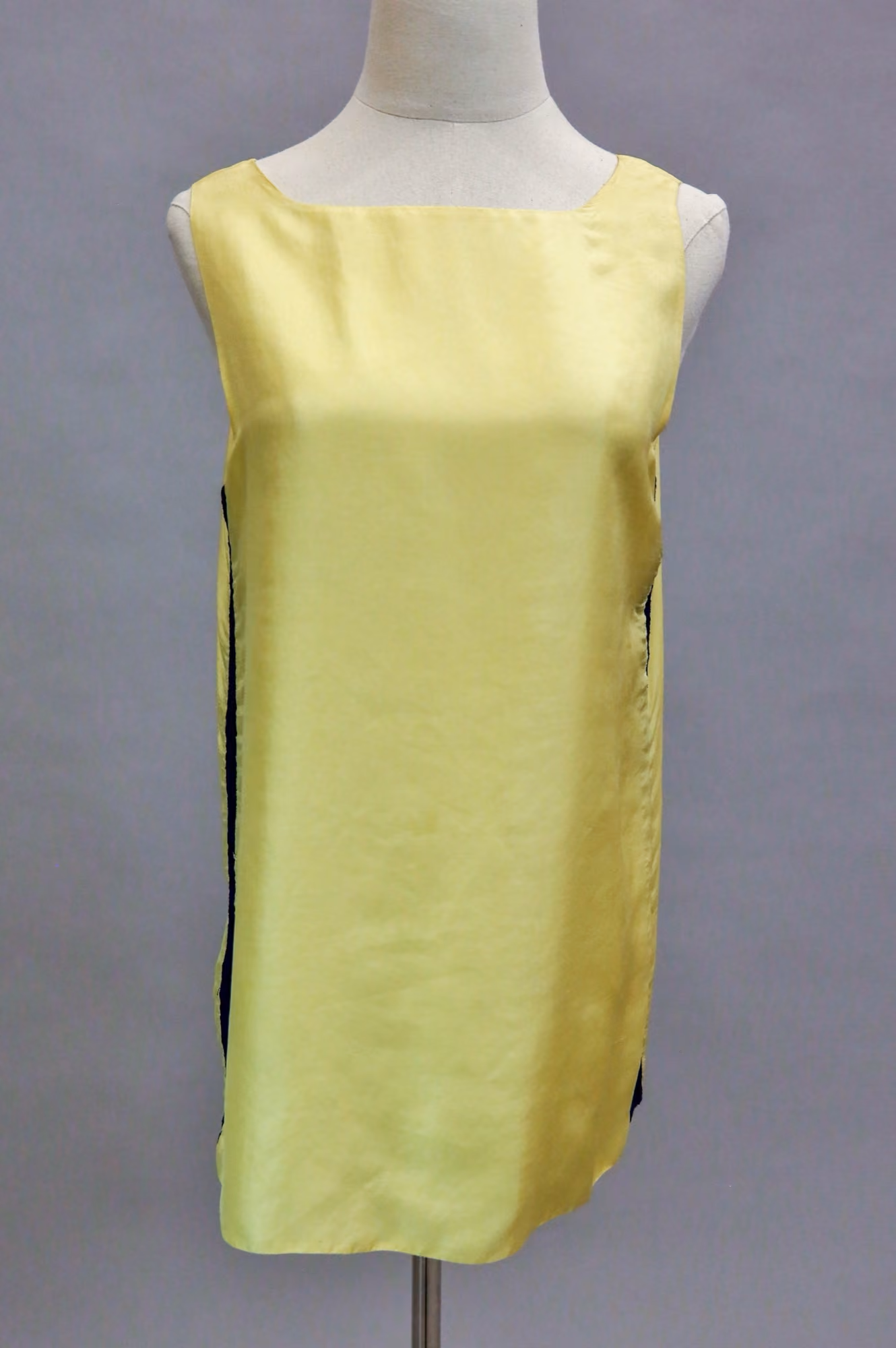 Yellow silk sleeveless top