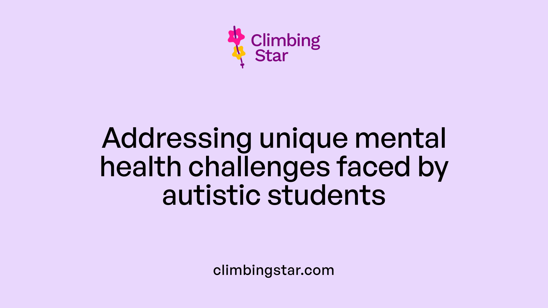 Addressing unique mental health challenges faced by autistic students