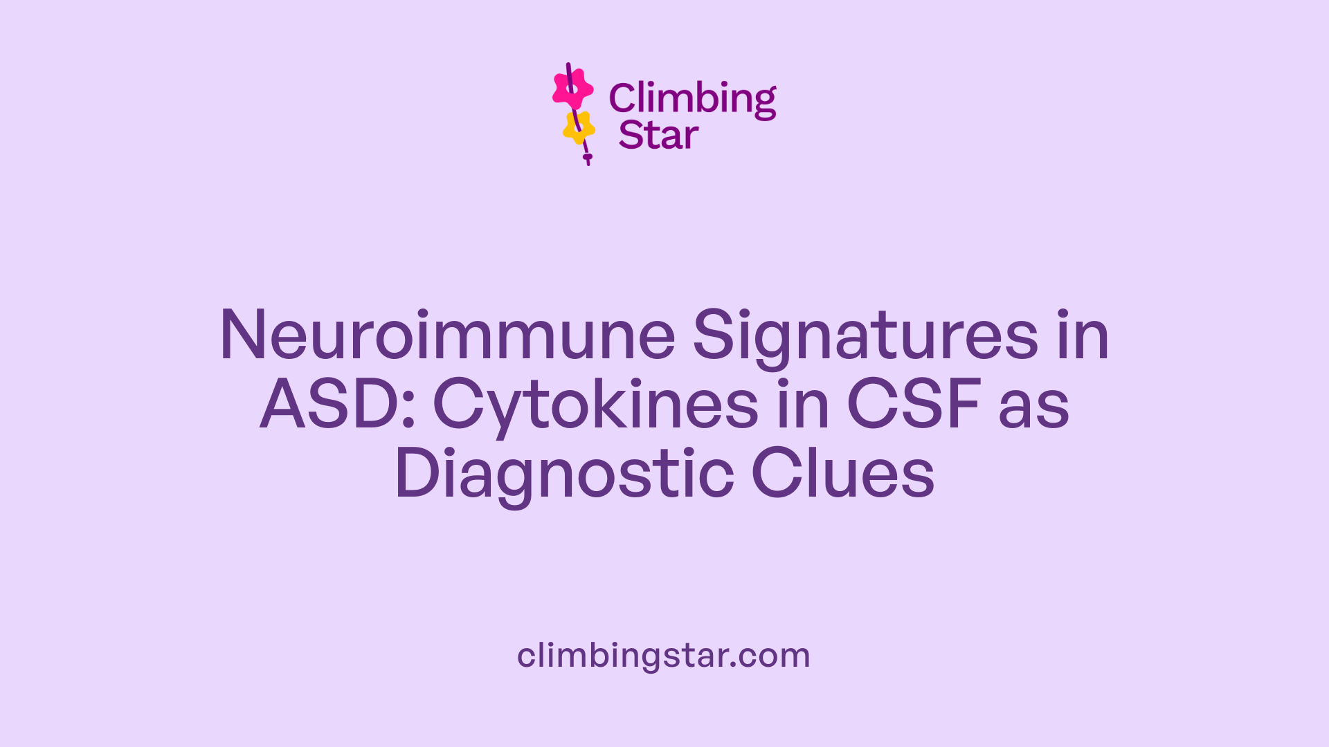 Neuroimmune Signatures in ASD: Cytokines in CSF as Diagnostic Clues
