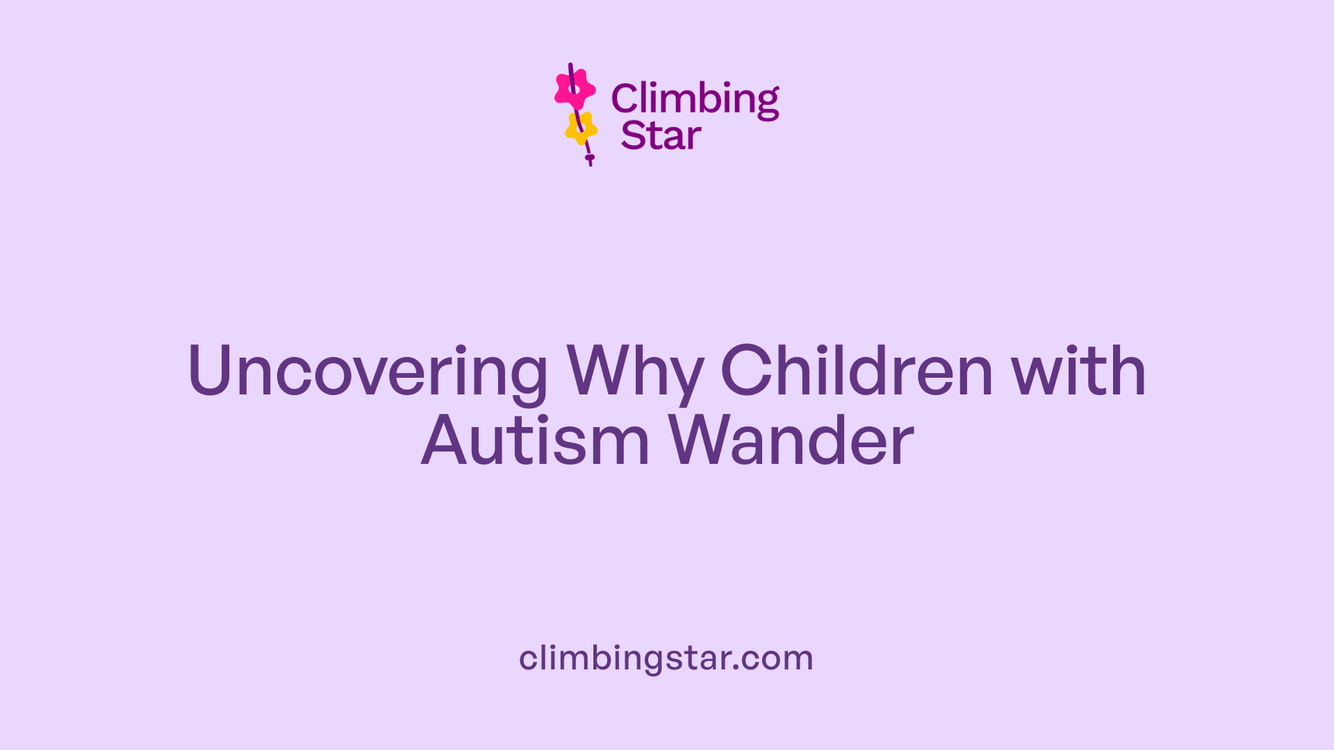 Uncovering Why Children with Autism Wander