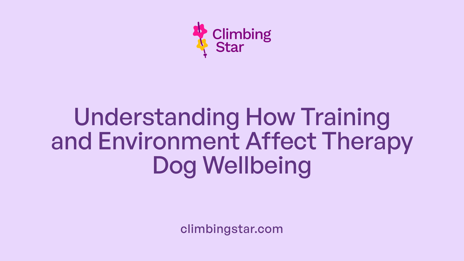 Understanding How Training and Environment Affect Therapy Dog Wellbeing