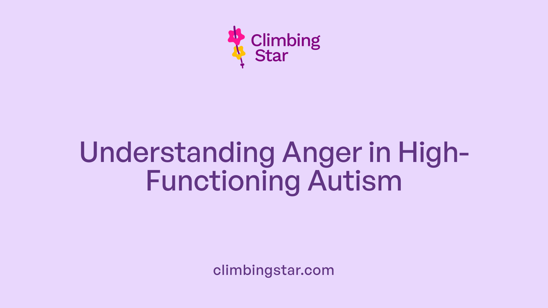 Understanding Anger in High-Functioning Autism