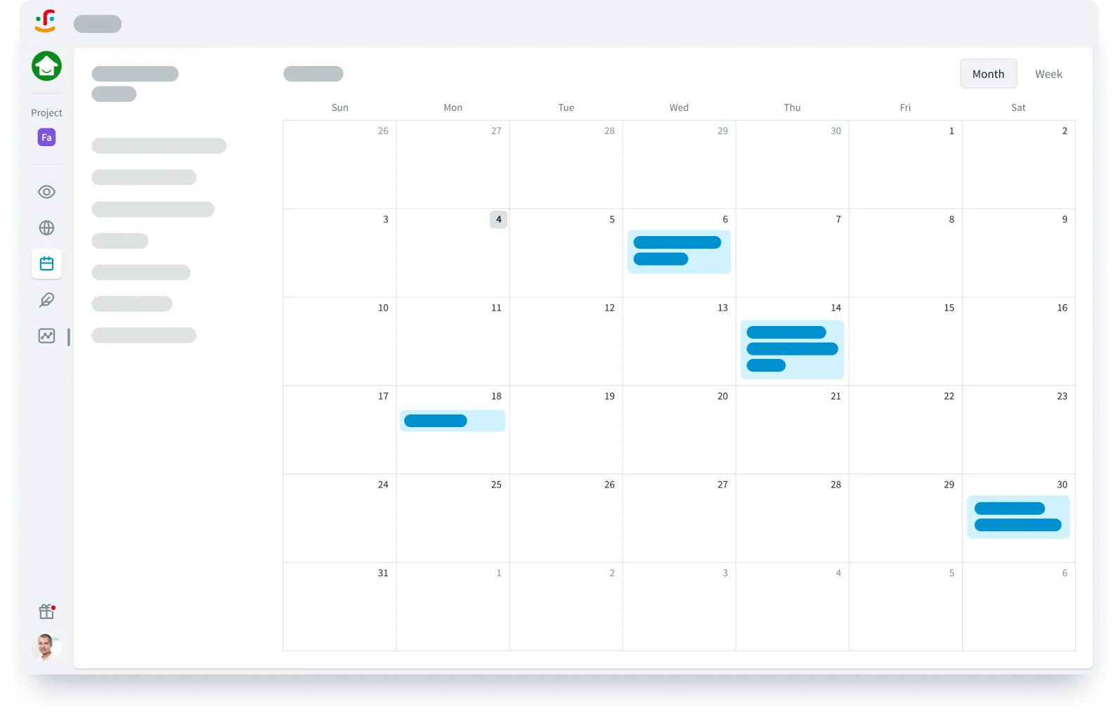Rellify calendar feature that helps with organization, planning and staying efficient.
