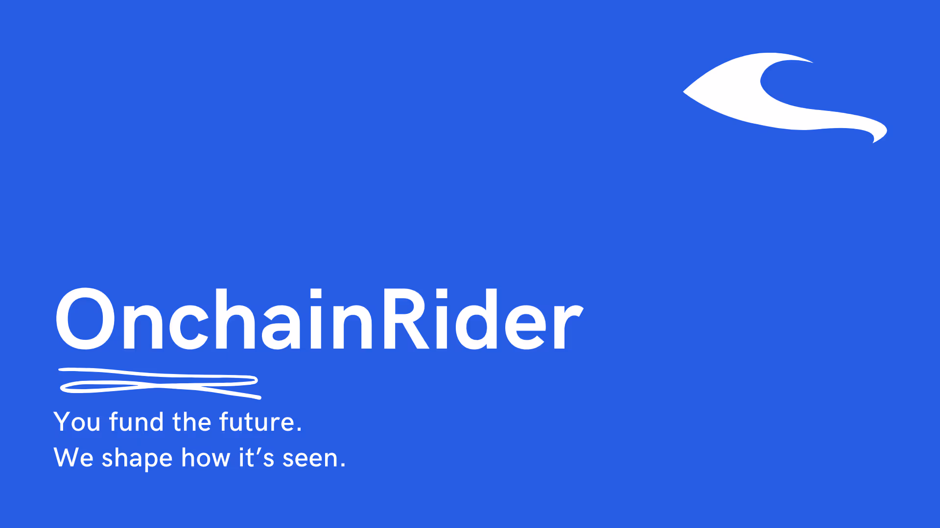 OnchainRider Pitch