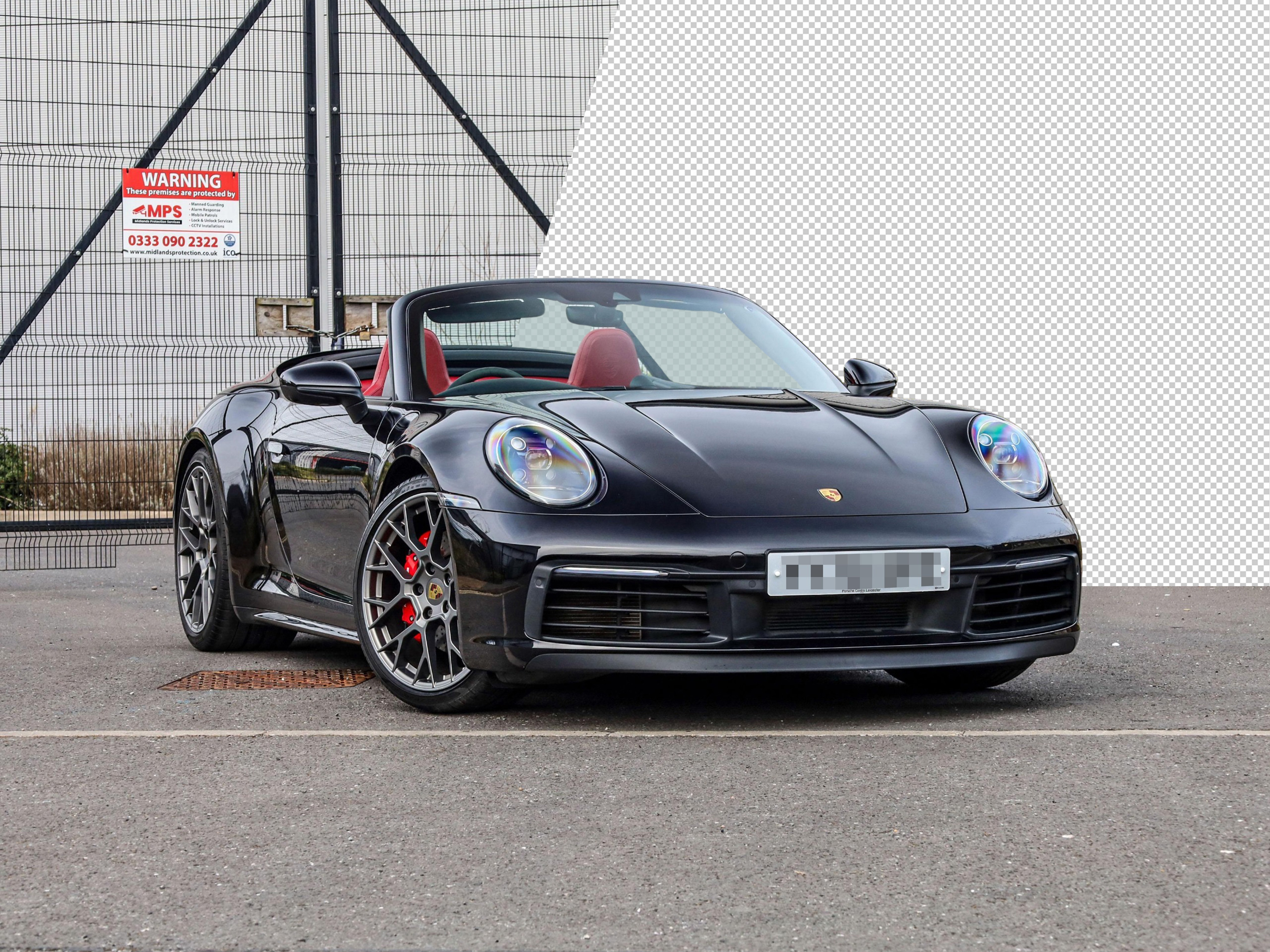 Black Porsche 911 Background Remover