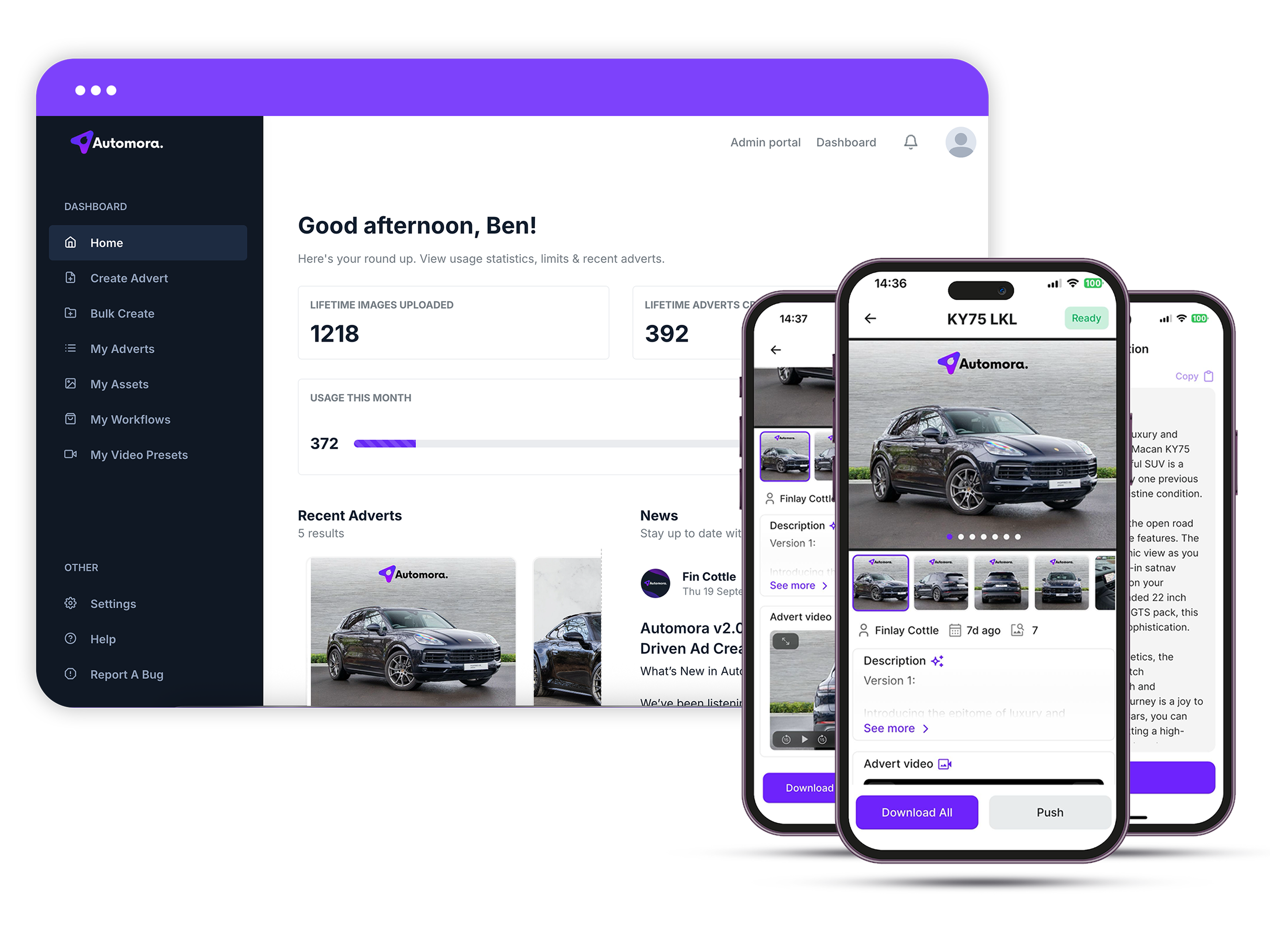 Automora Website and Mobile App