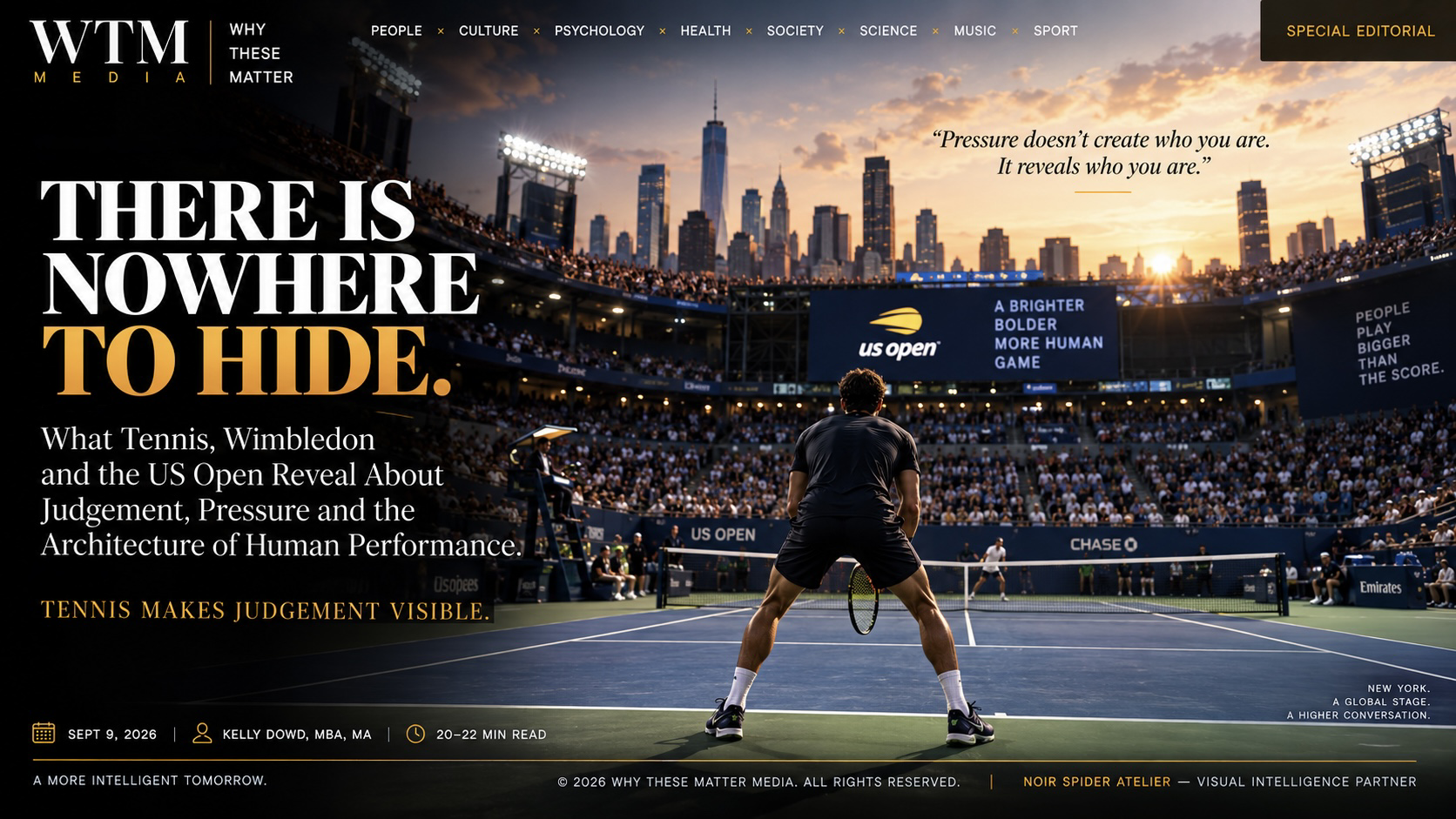 What Tennis Reveal About Judgement, Pressure and the Architecture of Human Performance