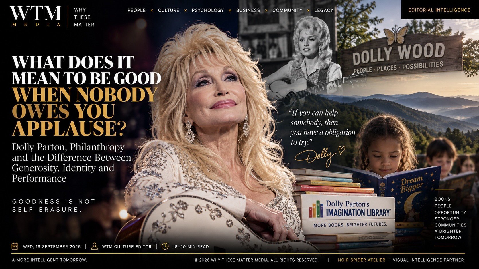 Dolly Parton, Philanthropy and the Difference Between Generosity, Identity and Performance