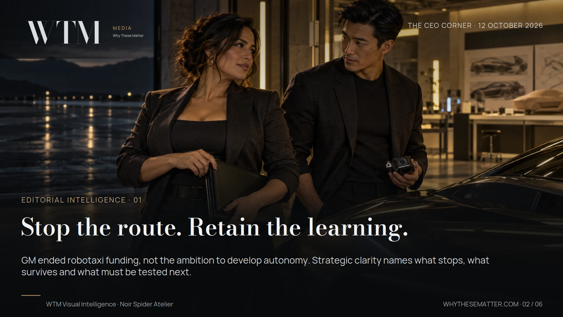 Stop the route. Retain the learning. GM ended robotaxi funding, not the ambition to develop autonomy. Strategic clarity names what stops, what survives and what must be tested next.