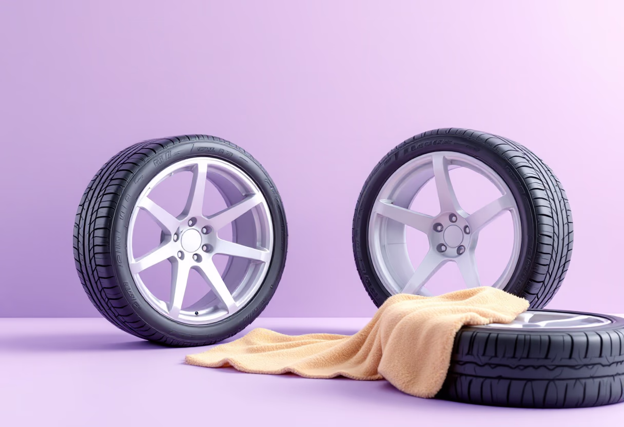 image of wheels and tire cleaning service