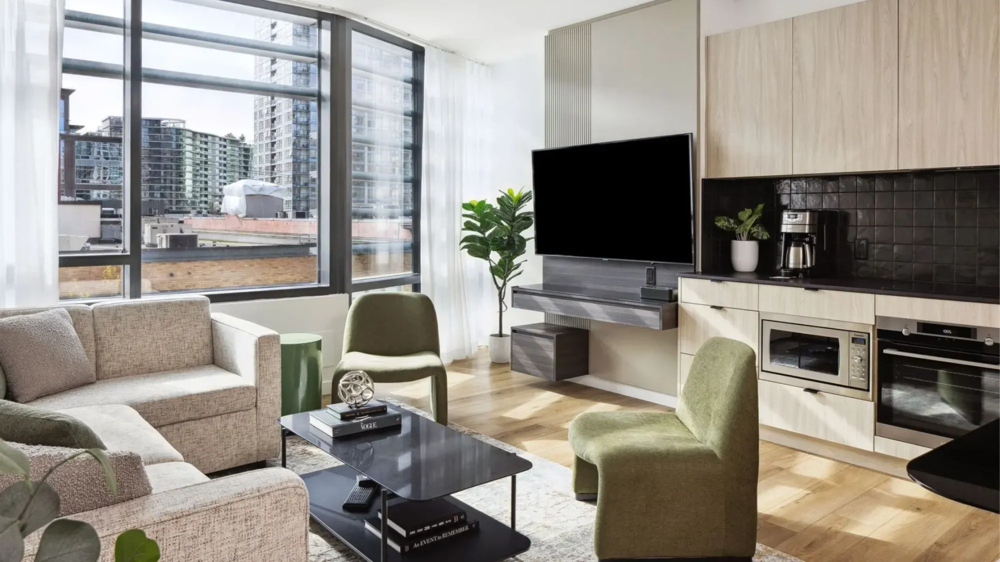 Smithe House aparthotel interior with hospitality smart access.