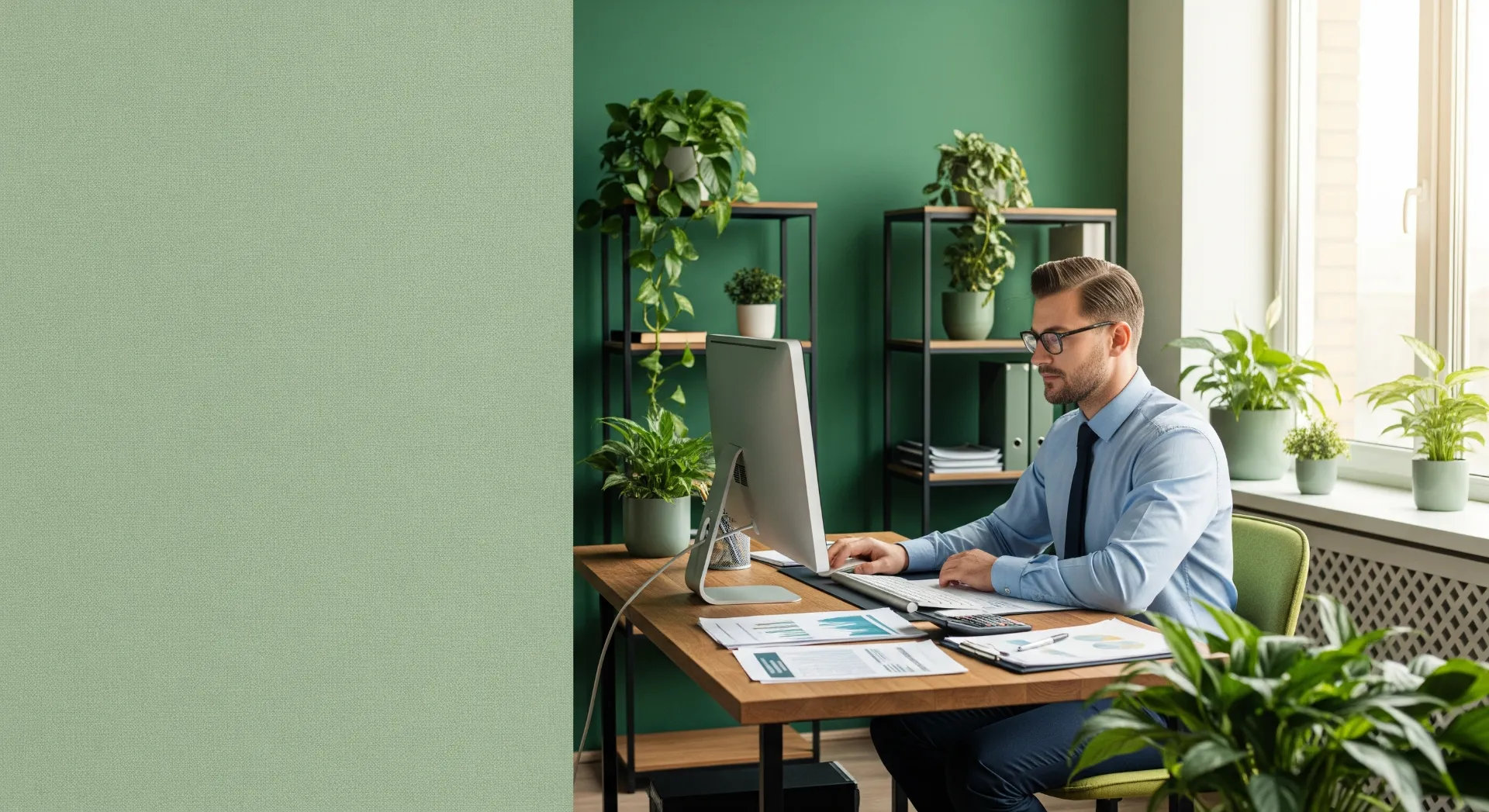 Un homme à son bureau