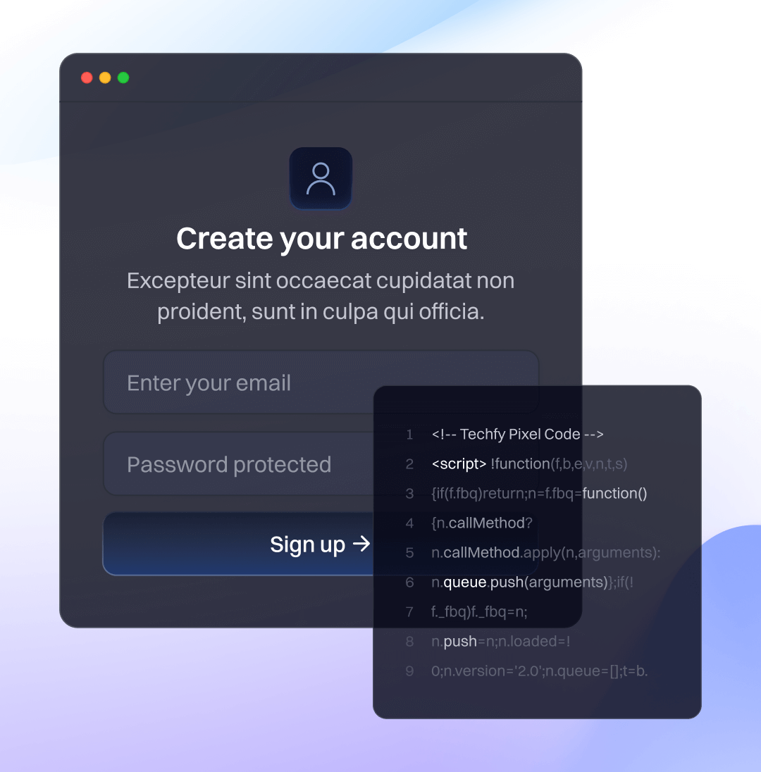 Create Your Account Image - Techfy X Webflow Template