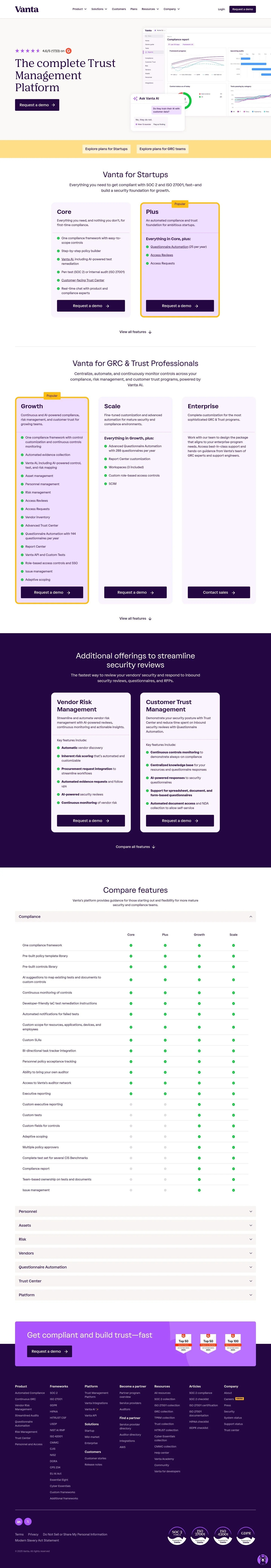 Link to pricing page details