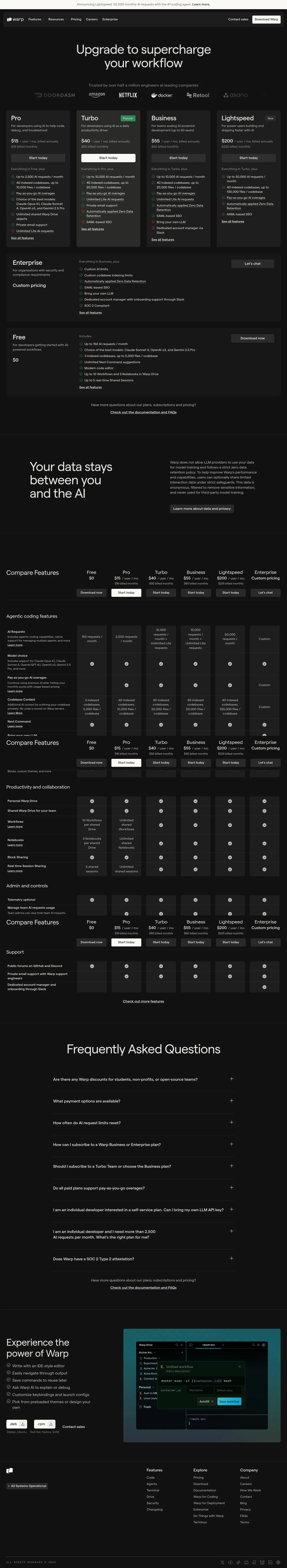 Link to pricing page details